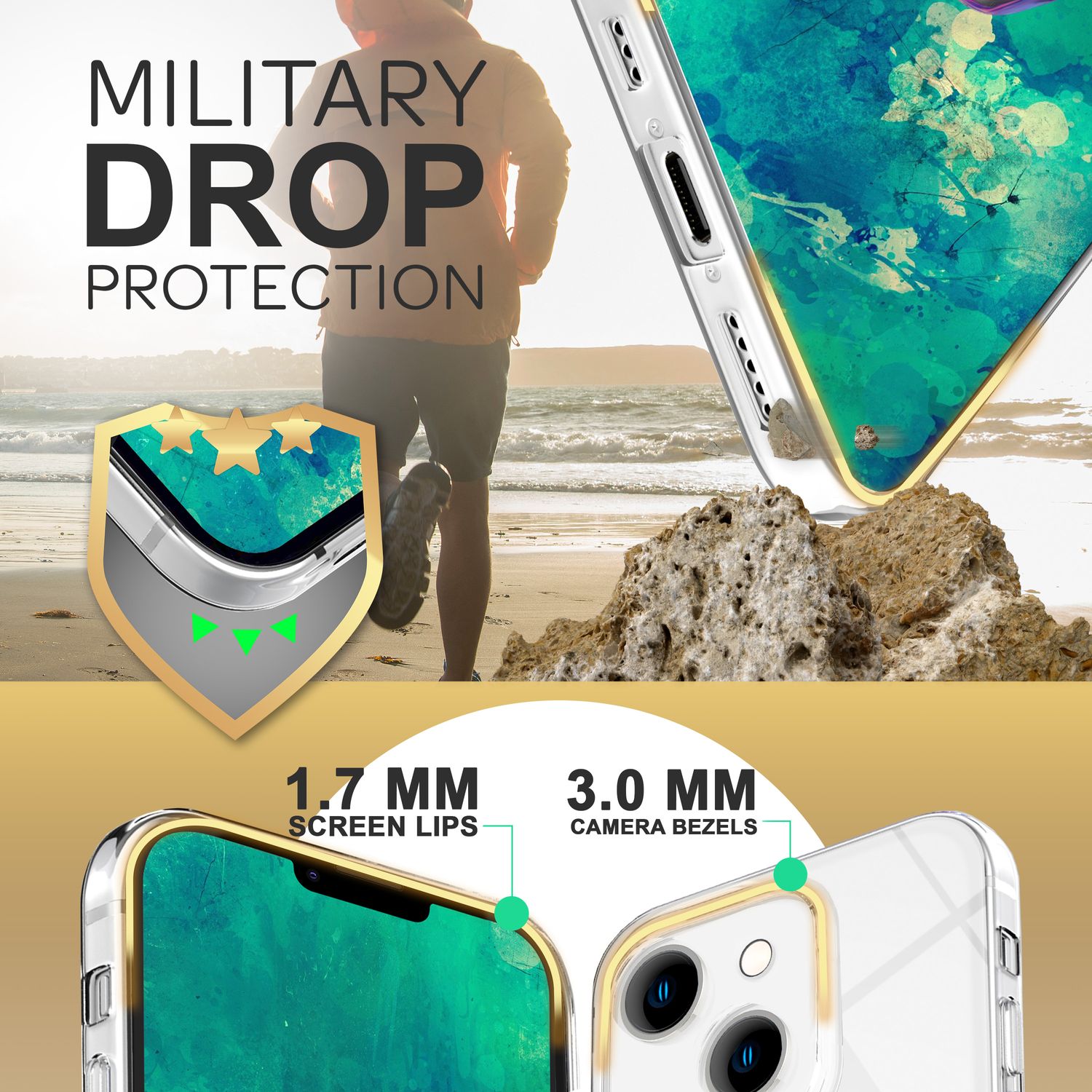 Hülle für iPhone 14 - Klar Durchsichtig Anti-Gelb Crystal Clear Case Handyhülle