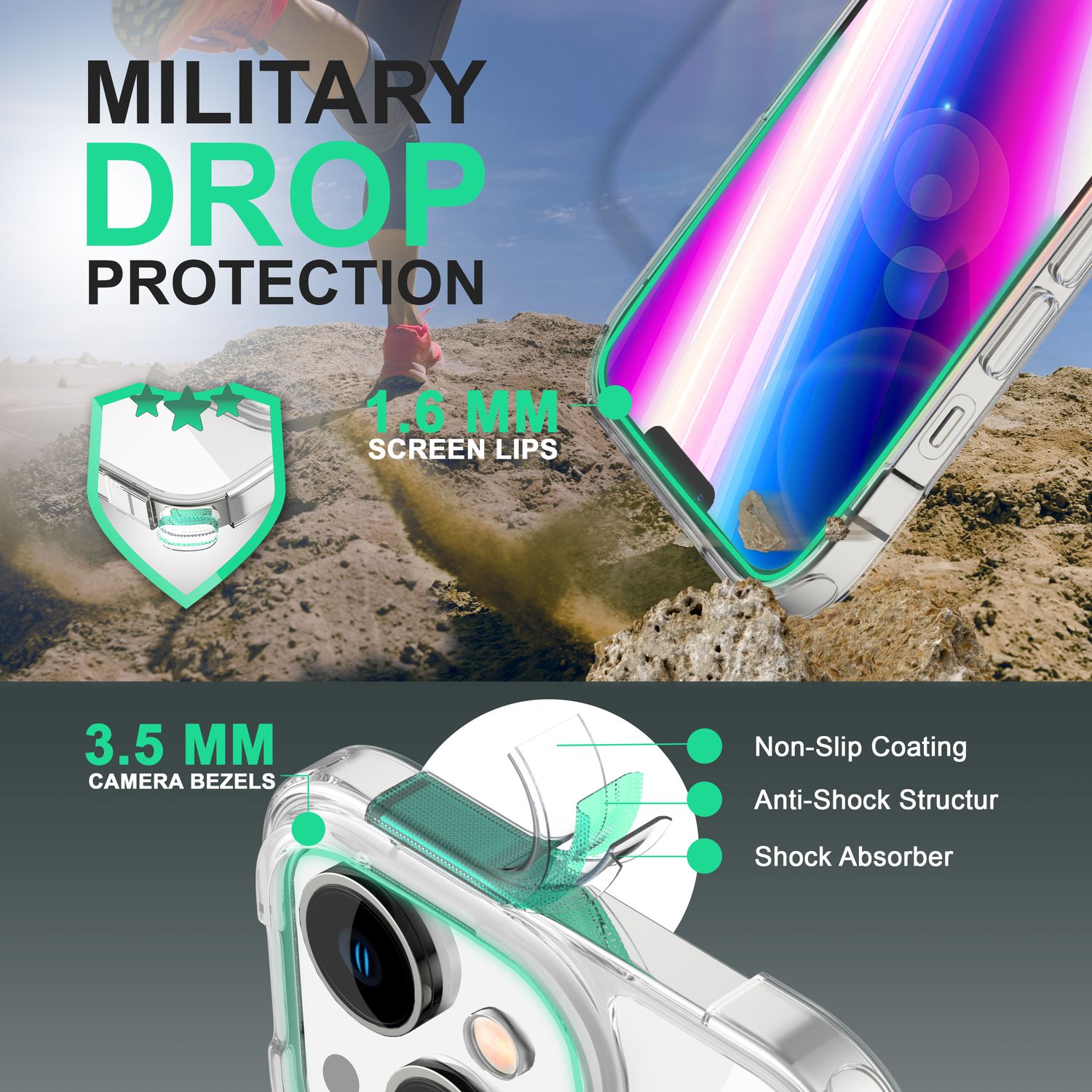 Für iPhone 14 Plus Hülle Klar Durchsichtig Transparent Clear Cover Crystal Case Default Title NALIA Transparente Hülle