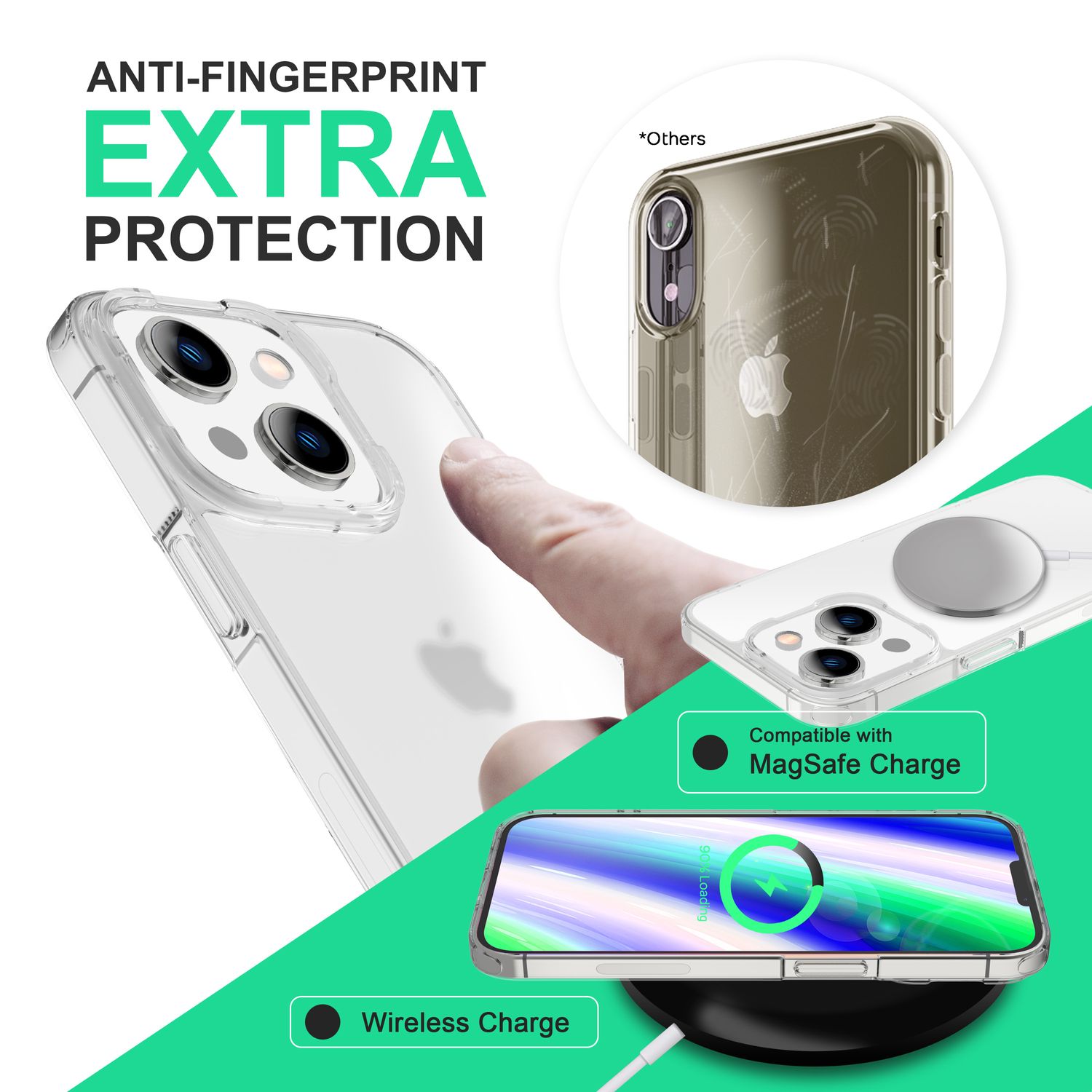 Hülle für iPhone 14 - Matt Durchscheinend Anti-Fingerprint Kratzfest Anti-Gelb Default Title NALIA Transparente Hülle