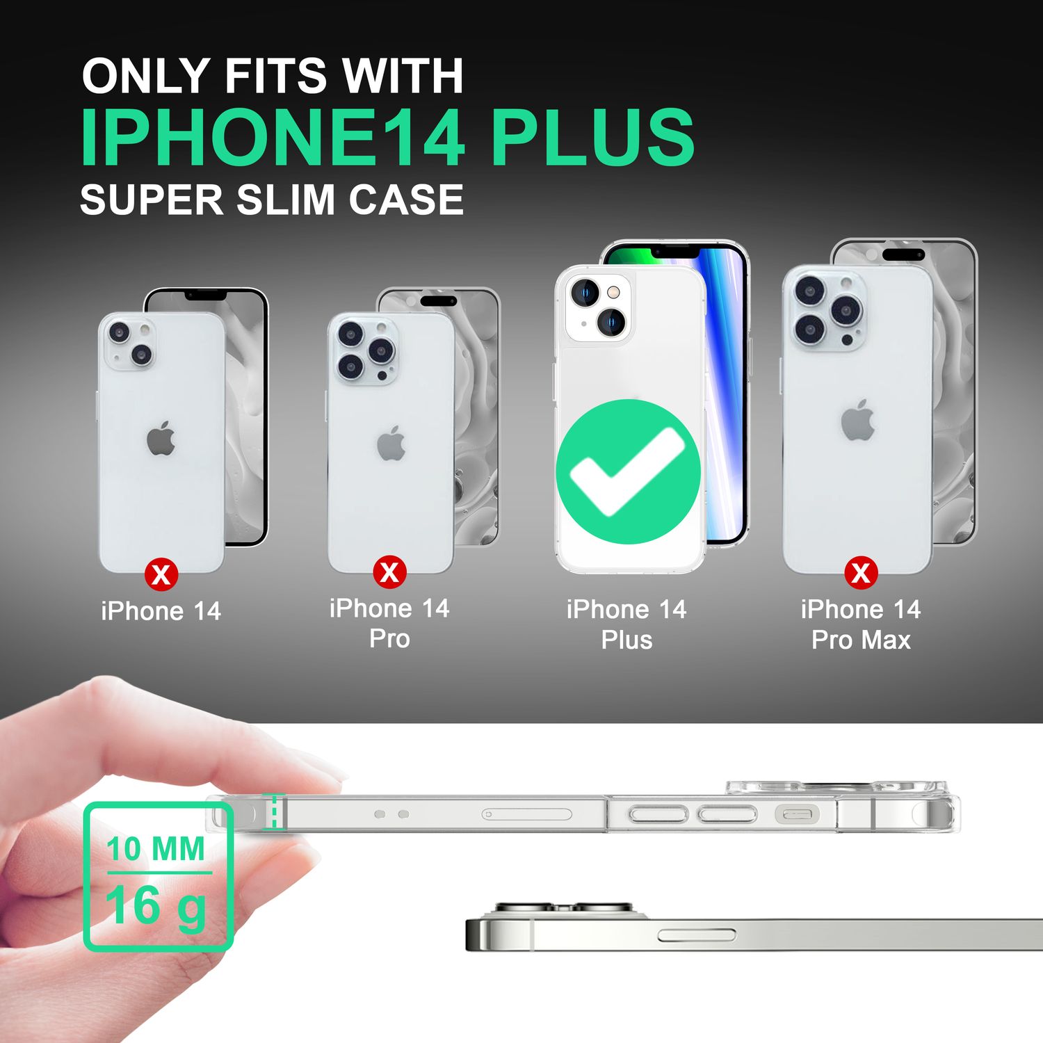 Für iPhone 14 Plus Hülle Matt Klar Durchscheinend Kratzfest Schutz Handyhülle Default Title NALIA Transparente Hülle