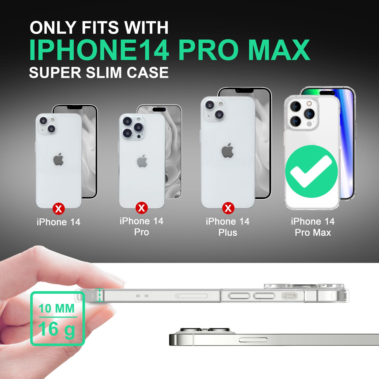 Hülle für iPhone 14 Pro Max - Matt Durchscheinend Anti-Fingerprint Kratzfest Default Title NALIA Transparente Hülle