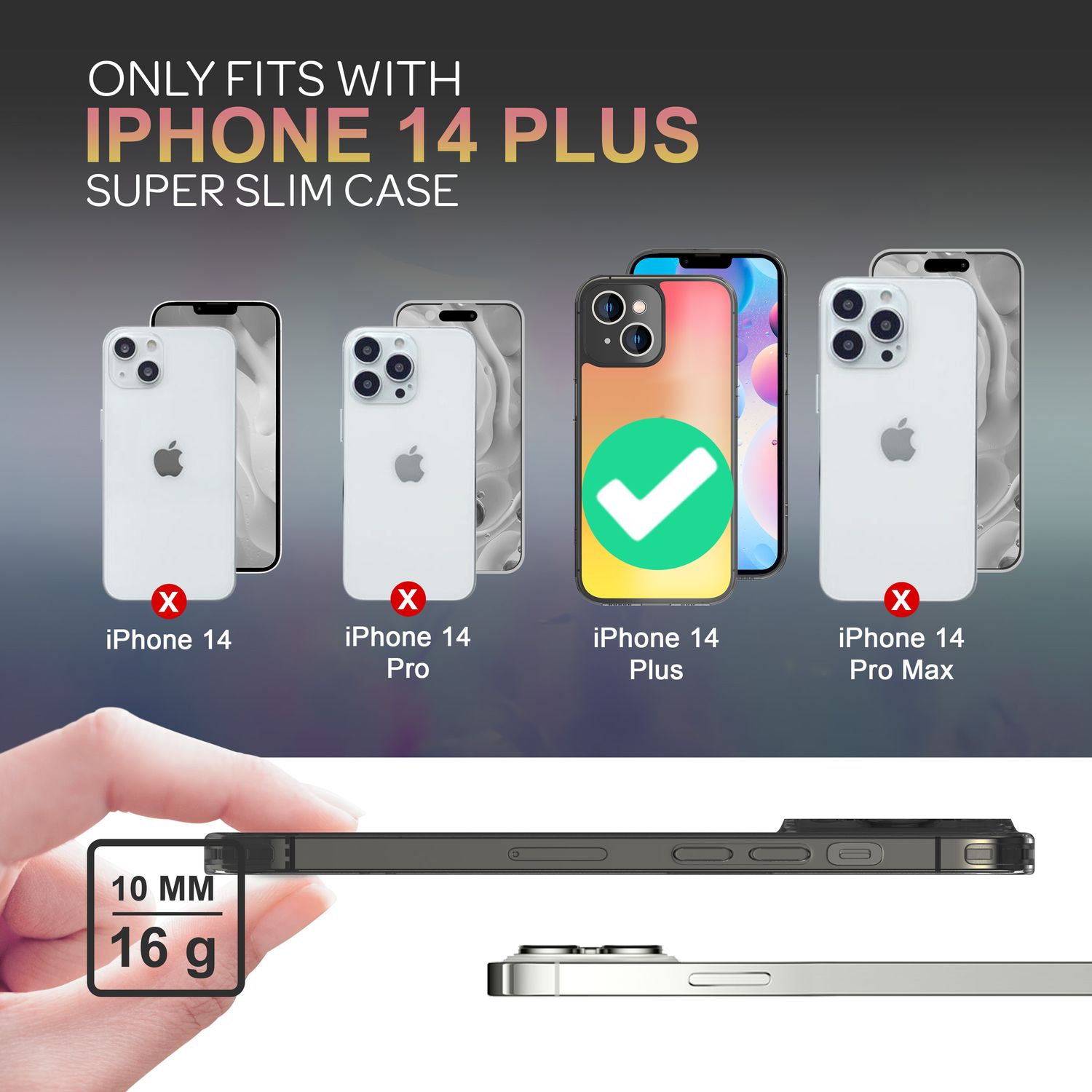 Für iPhone 14 Plus Hülle Farbwechsel Durchscheinend Bunt Handyhülle Schutzhülle Default Title NALIA Protective Hülle