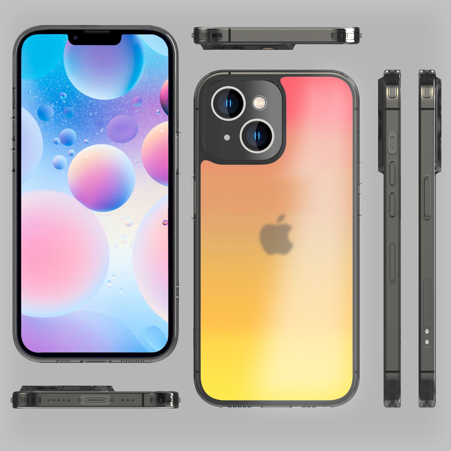 Für iPhone 14 Plus Hülle Farbwechsel Durchscheinend Bunt Handyhülle Schutzhülle Default Title NALIA Protective Hülle