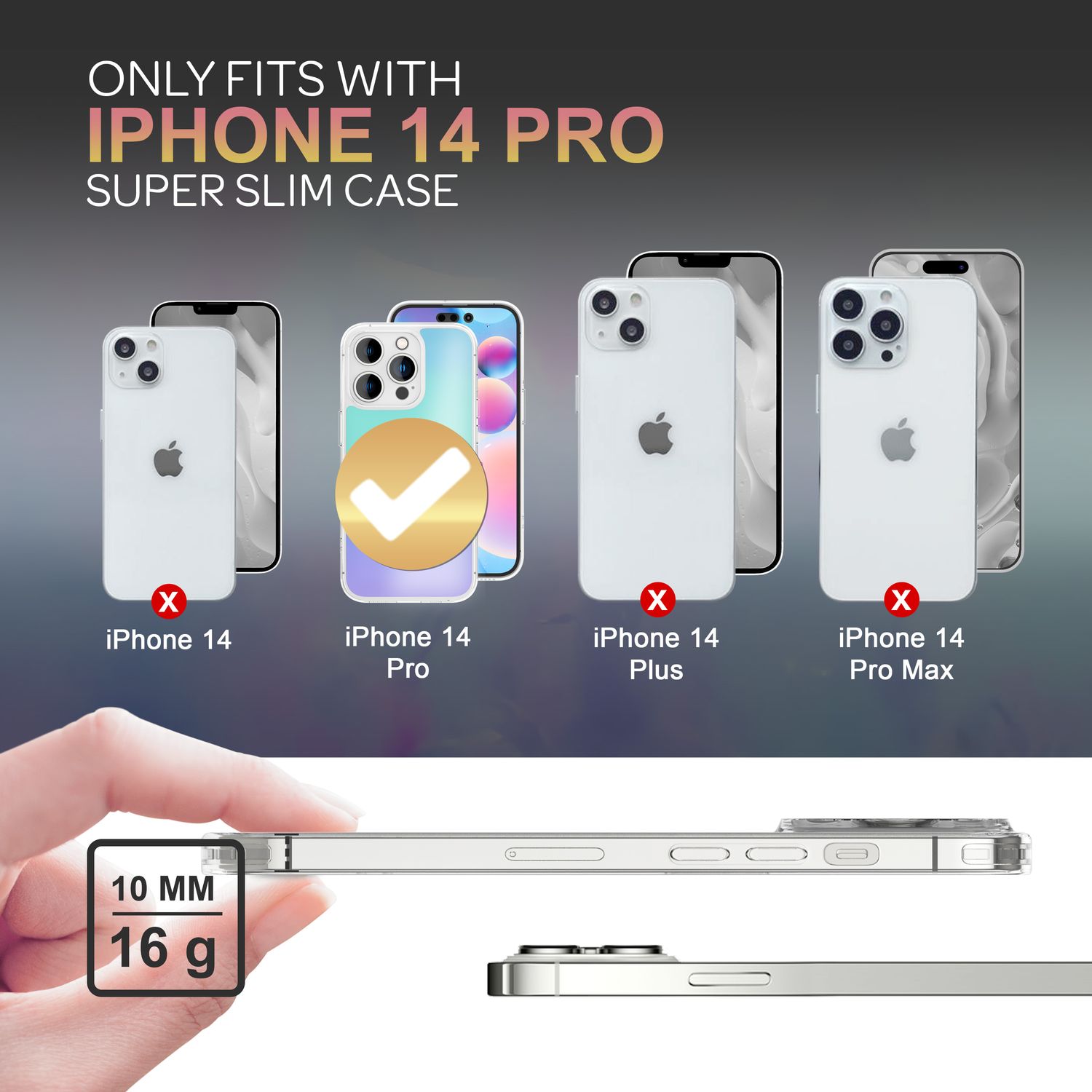 Farbwechsel Hülle für iPhone 14 Pro - Durchscheinend Farbspiel Kratzfest Robust Default Title NALIA Protective Hülle