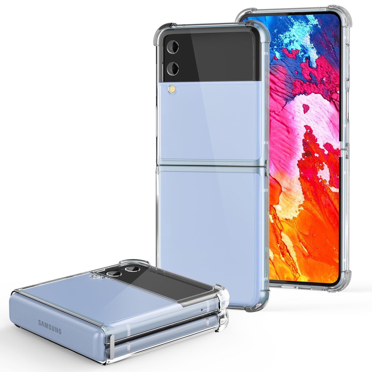 Hülle für Samsung Galaxy Z Flip4 Klar Kratzfest Anti-Gelb Hart Cover Schutzhülle NALIA