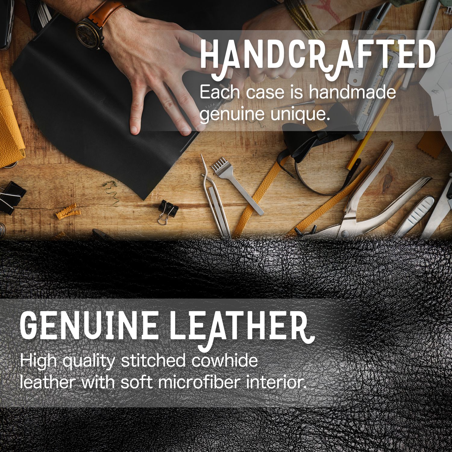 Echt Leder Hülle für iPhone 14 Pro Max, RFID Schutz Flipcase Handy Schutzhülle Schwarz NALIA Protective Hülle