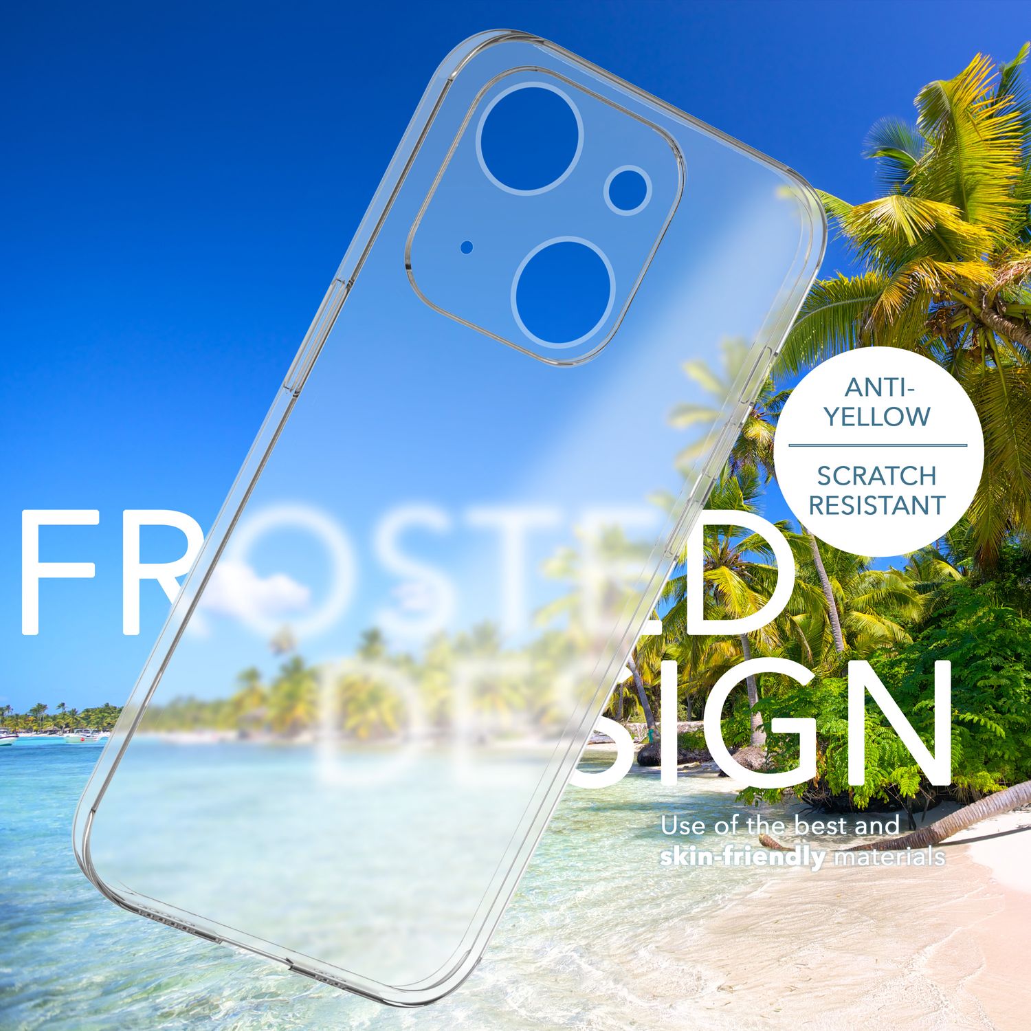 Ultra Dünne Hülle für iPhone 14 Plus, Slim 0,3mm Durchsichtig Schutz Handyhülle Weiß NALIA SlimFit Hülle