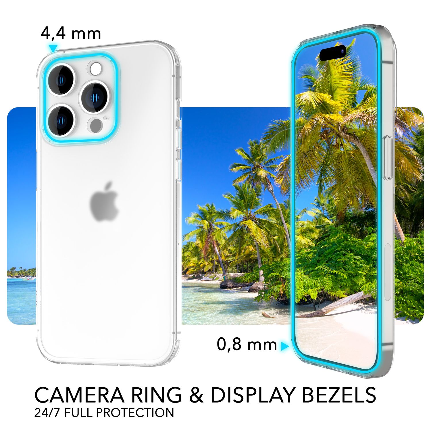 Ultra Dünne Hülle für iPhone 14 Pro, Slim 0,3mm Durchsichtig Schutz Handyhülle Weiß NALIA SlimFit Hülle