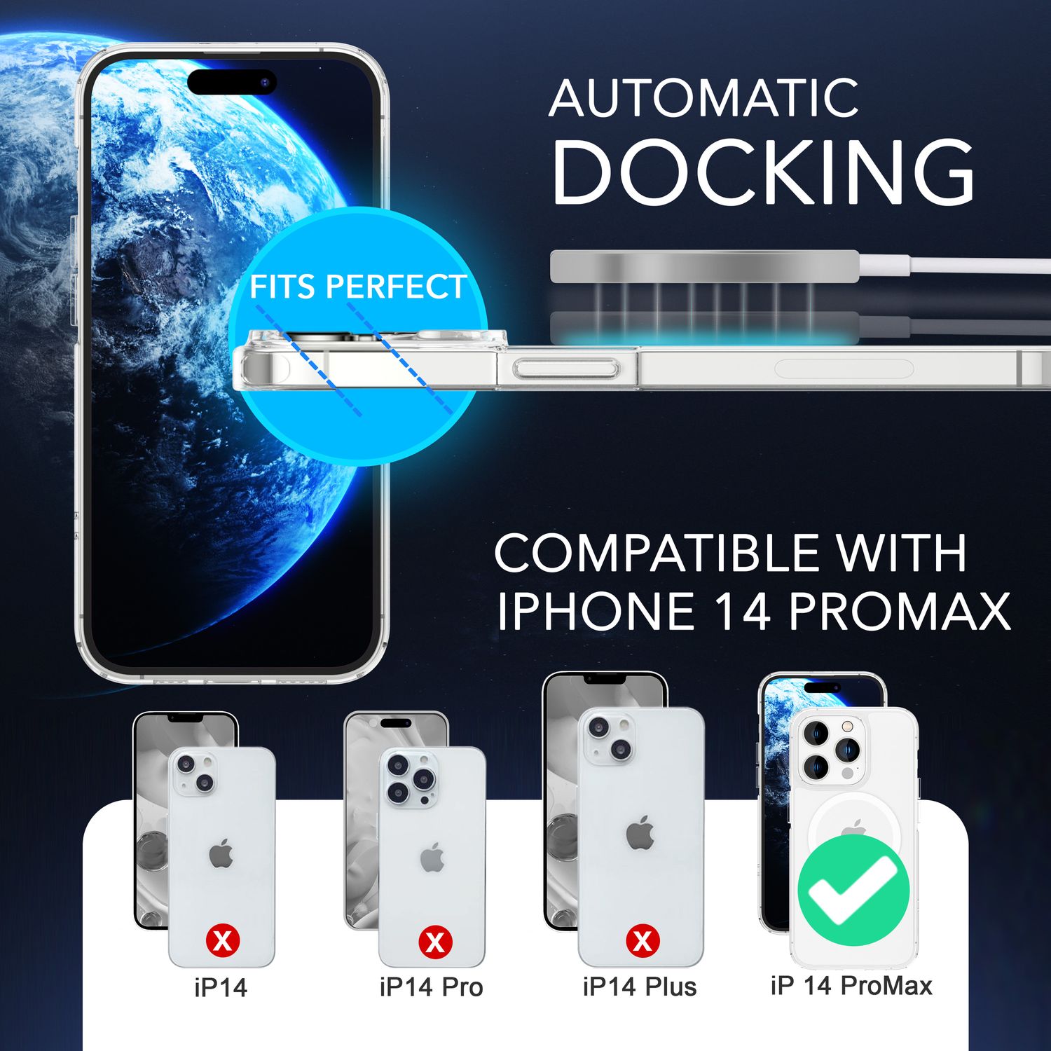 MagPower Schutzhülle für iPhone 14 Pro Max, Klar Kratzfest Handy Hülle Cover Default Title NALIA Transparente Hülle