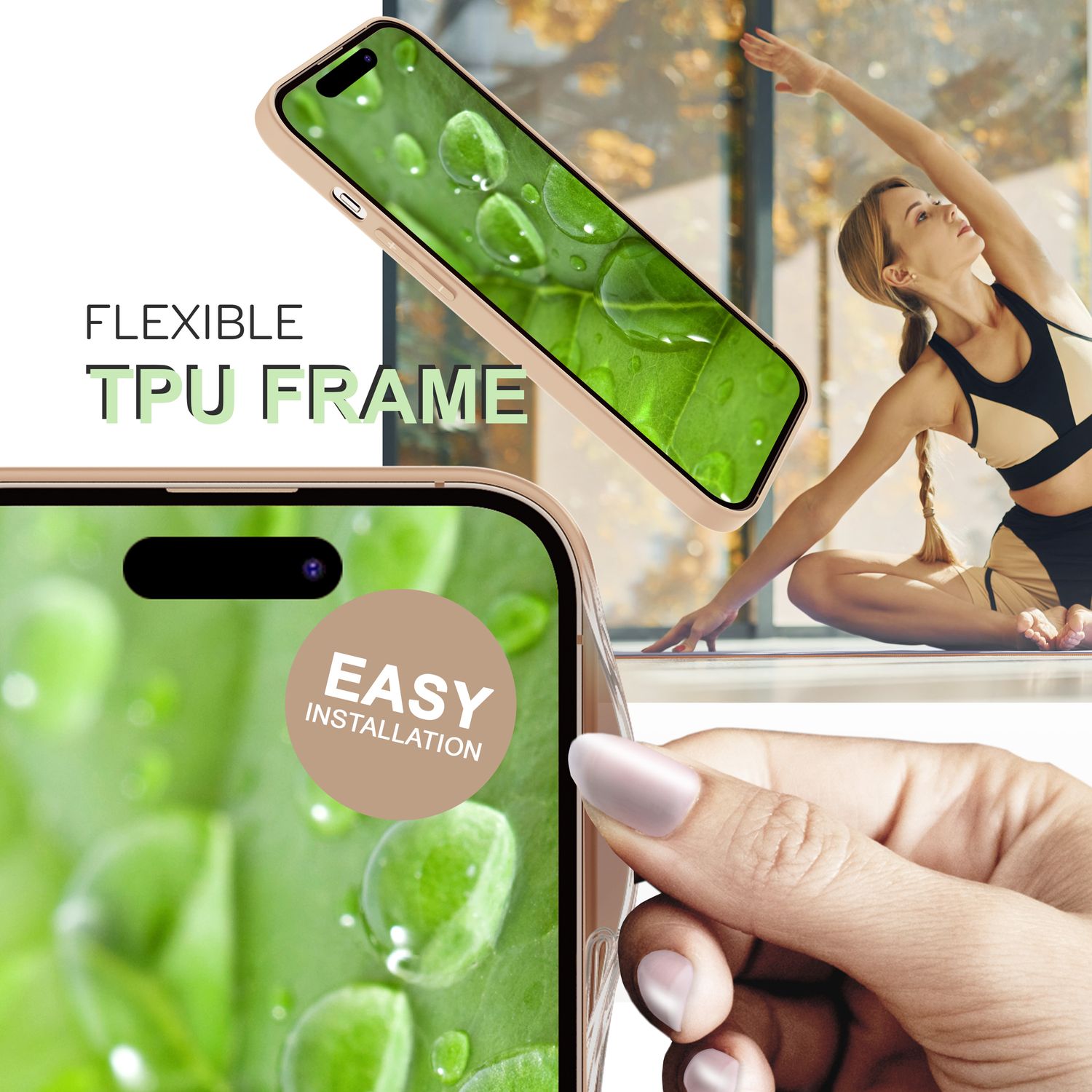 Hülle mit Natur Kork für iPhone 14 Pro Max, Schutzhülle TPU Handyhülle Cork Case Default Title NALIA Protective Hülle