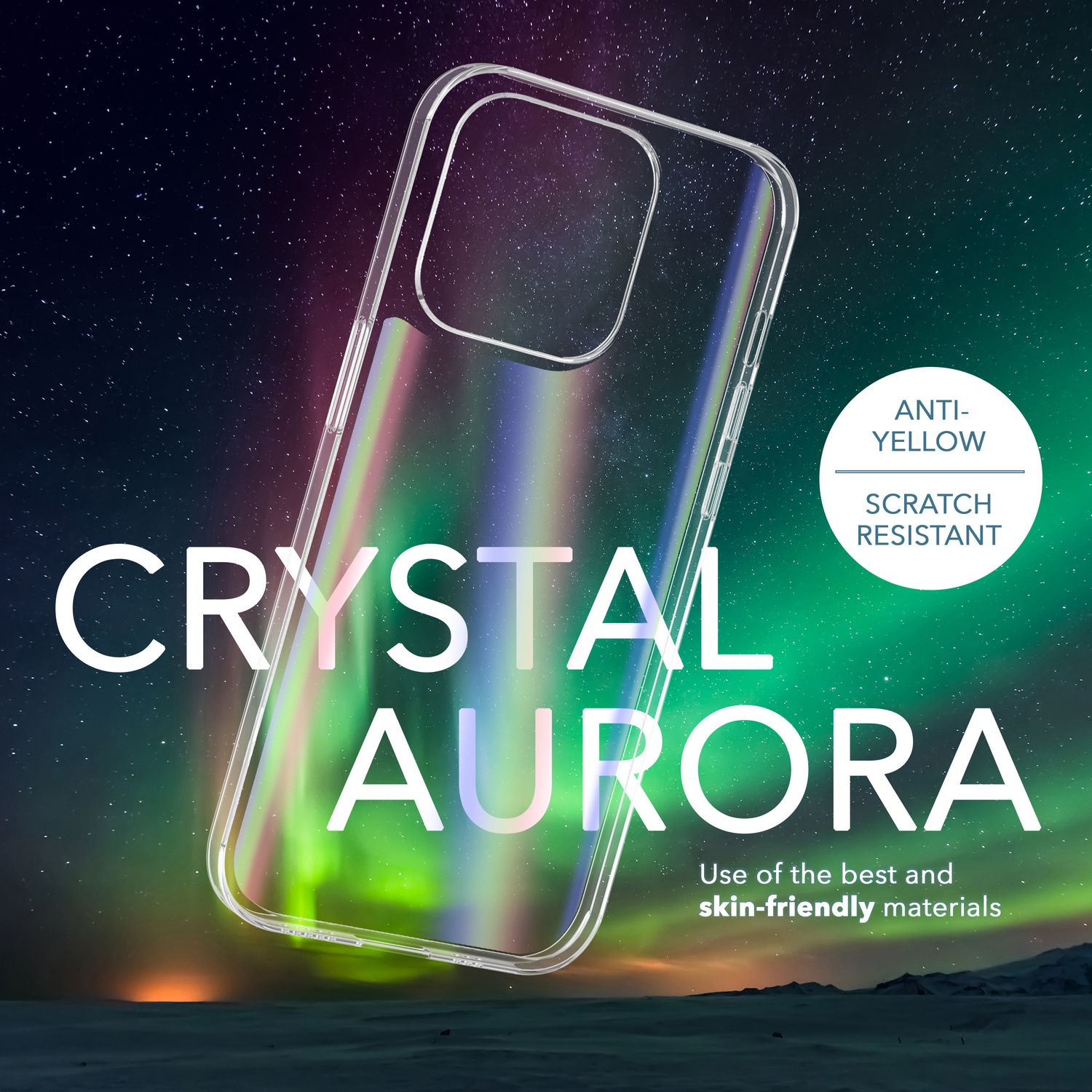 Glas Hülle für iPhone 14 Pro Max, Klar Regenbogen Effekt Schimmernd Schutz Case Default Title NALIA Protective Hülle