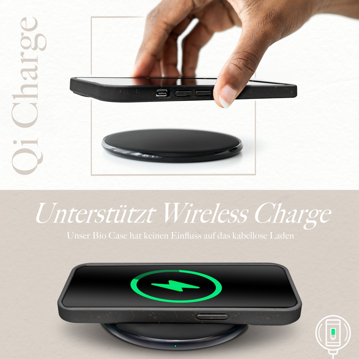 Bio Hülle für iPhone 14, Nachhaltiges Öko Case Umweltfreundlich Natur Eco Cover