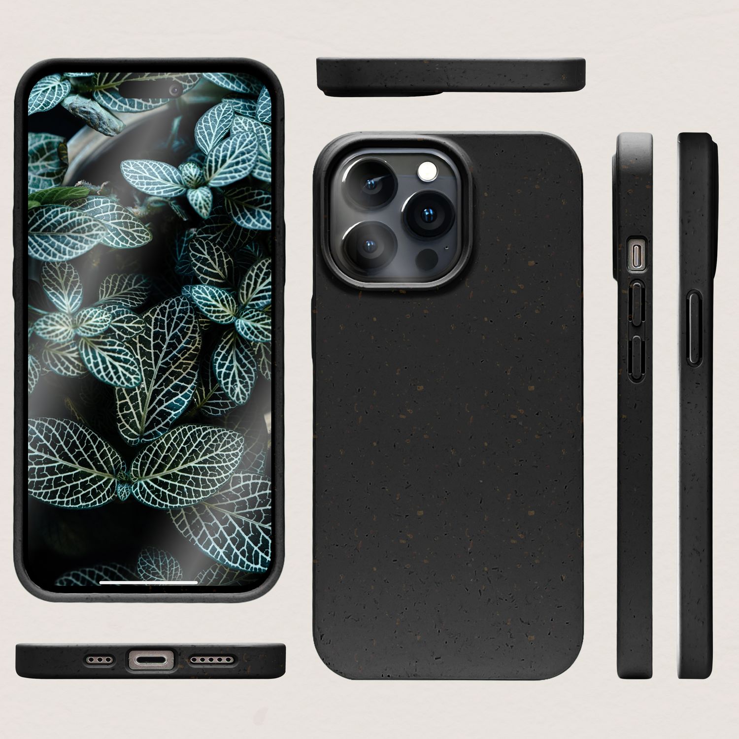 Bio Hülle für iPhone 14 Pro, Nachhaltiges Öko Case Umweltfreundlich Natur Cover