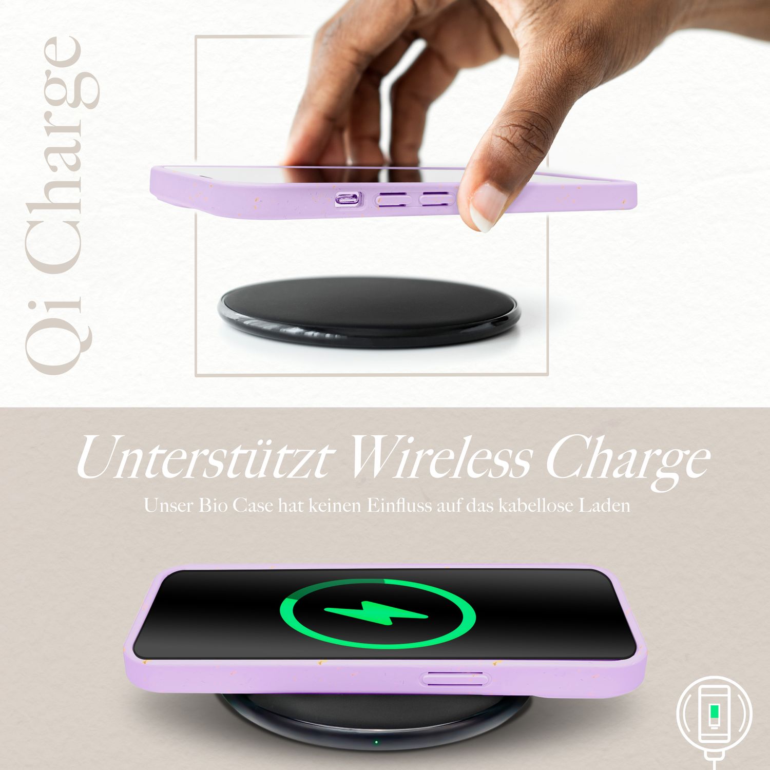 Bio Hülle für iPhone 14 Pro, Nachhaltiges Öko Case Umweltfreundlich Natur Cover