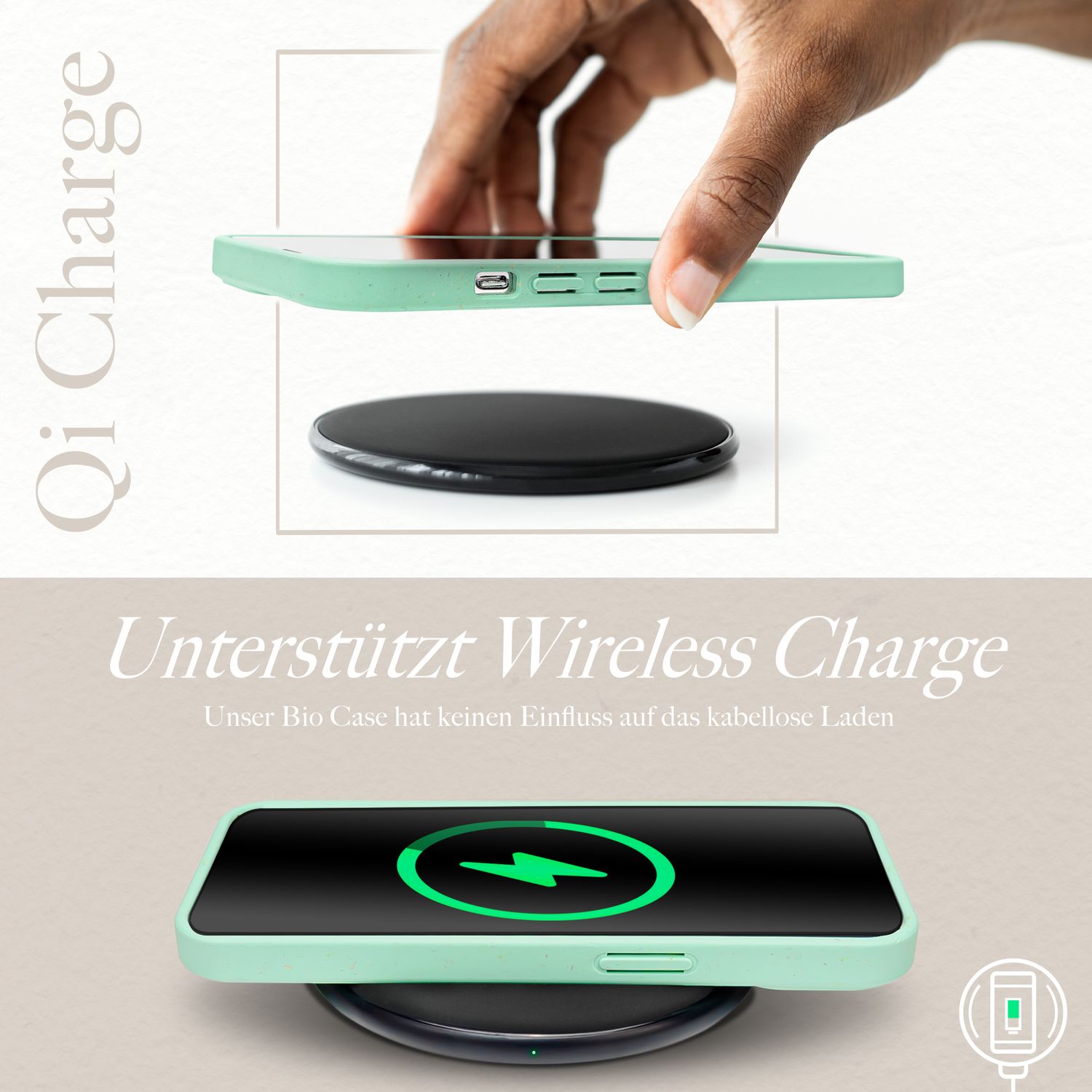 Bio Hülle für iPhone 14 Pro Max, Nachhaltiges Case Umweltfreundlich Natur Cover