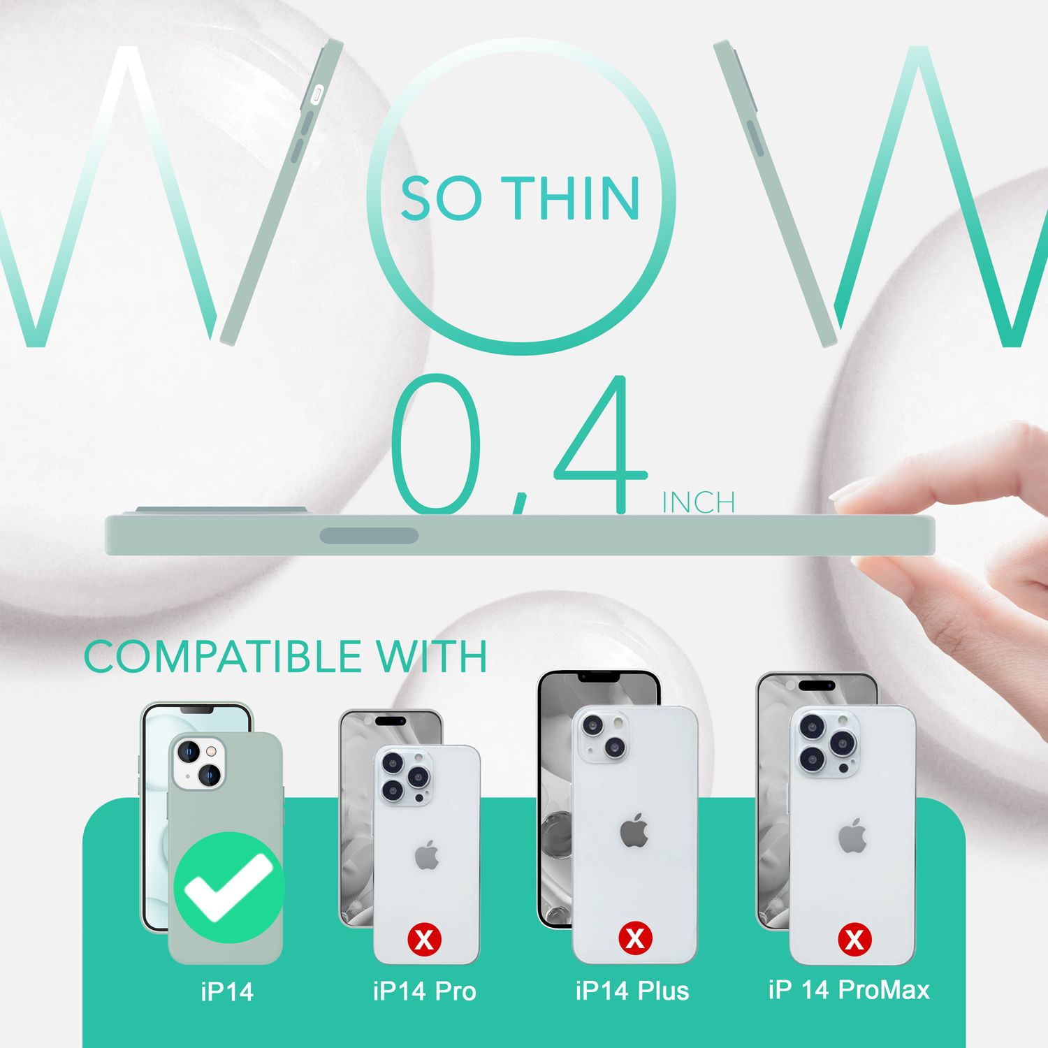 MagSafe Hülle mit 2x Schutz Glas für iPhone 14, Easy Clean Silikon Handy Cover Grün NALIA Protective Hülle