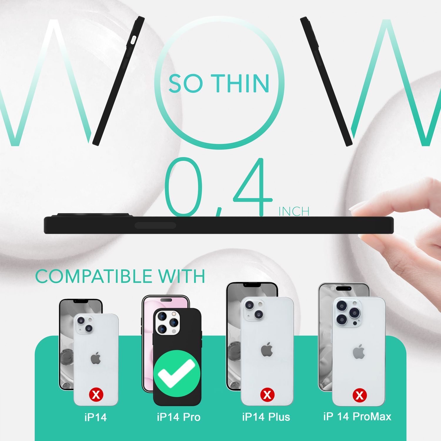 MagSafe Hülle mit 2x Schutz Glas für iPhone 14 Pro, Easy Clean Silikon Cover Schwarz NALIA Protective Hülle