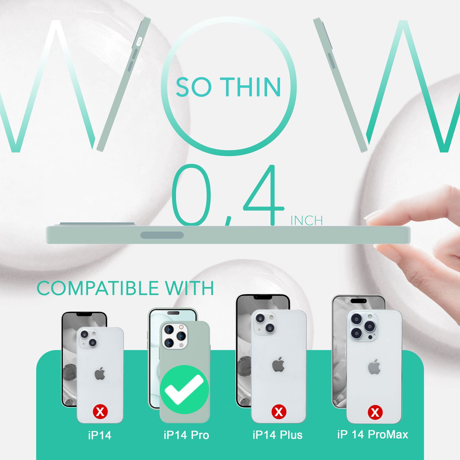 MagSafe Hülle mit 2x Schutz Glas für iPhone 14 Pro, Easy Clean Silikon Cover Grün NALIA Protective Hülle