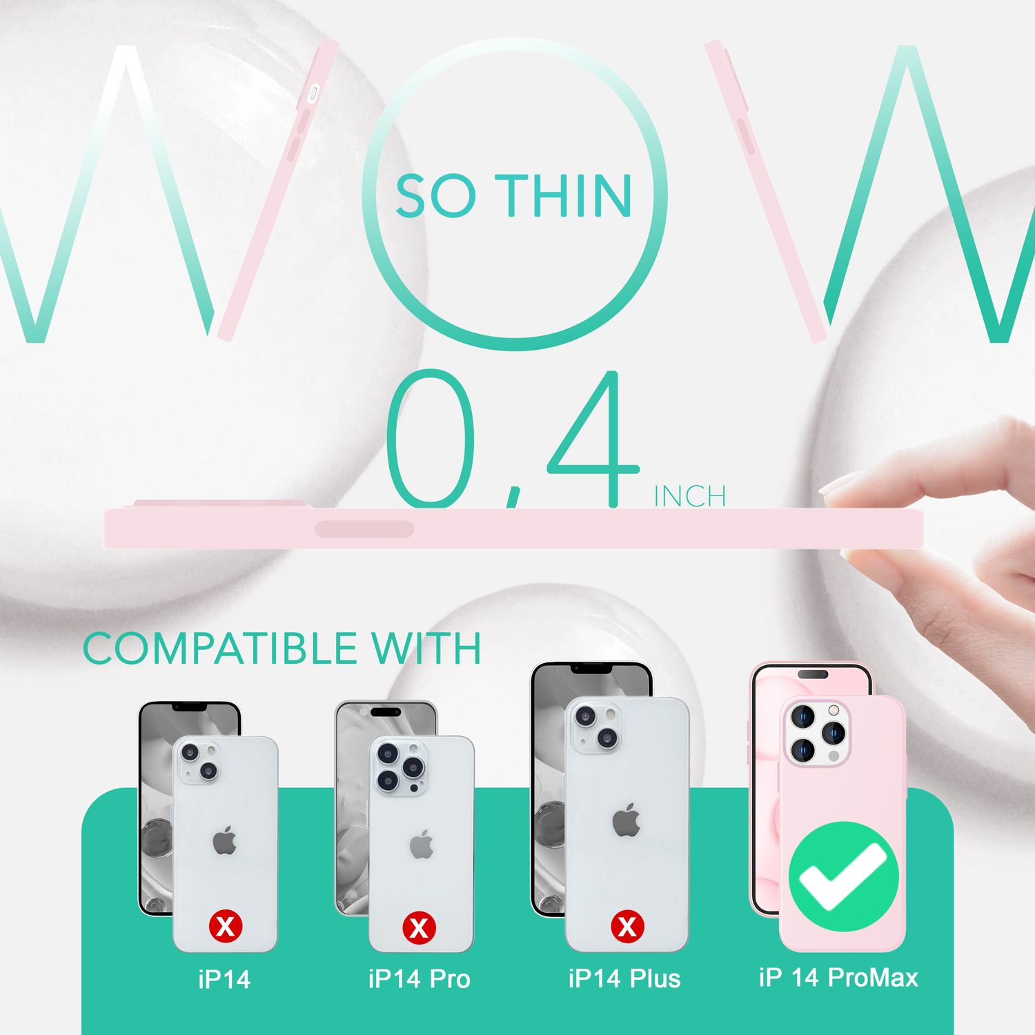 MagSafe Hülle mit 2x Schutz Glas für iPhone 14 Pro Max, Easy Clean Silikon Case Pink NALIA Protective Hülle