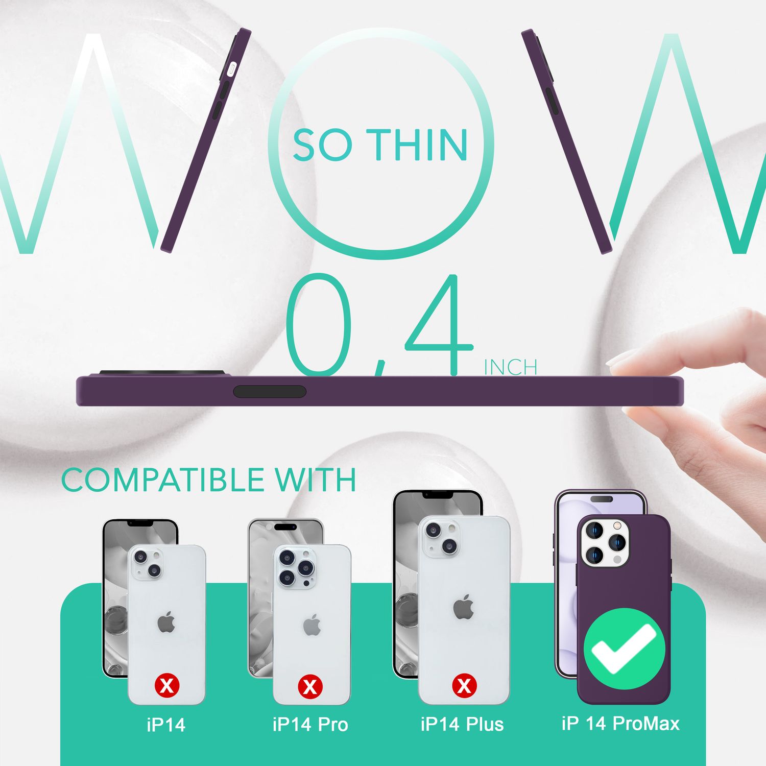 MagSafe Hülle mit 2x Schutz Glas für iPhone 14 Pro Max, Easy Clean Silikon Case Burgunder NALIA Protective Hülle