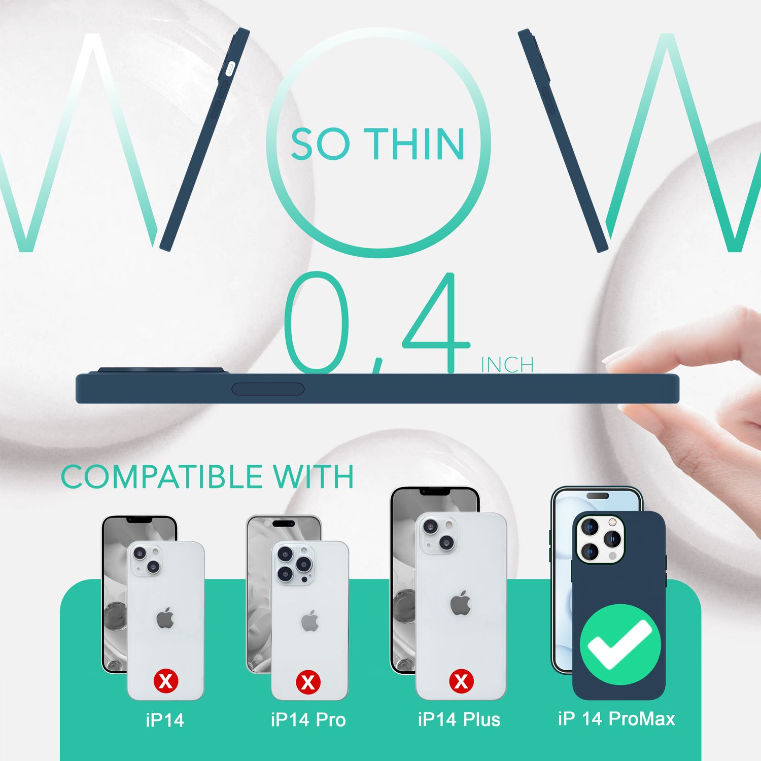 MagSafe Hülle mit 2x Schutz Glas für iPhone 14 Pro Max, Easy Clean Silikon Case Blau NALIA Protective Hülle