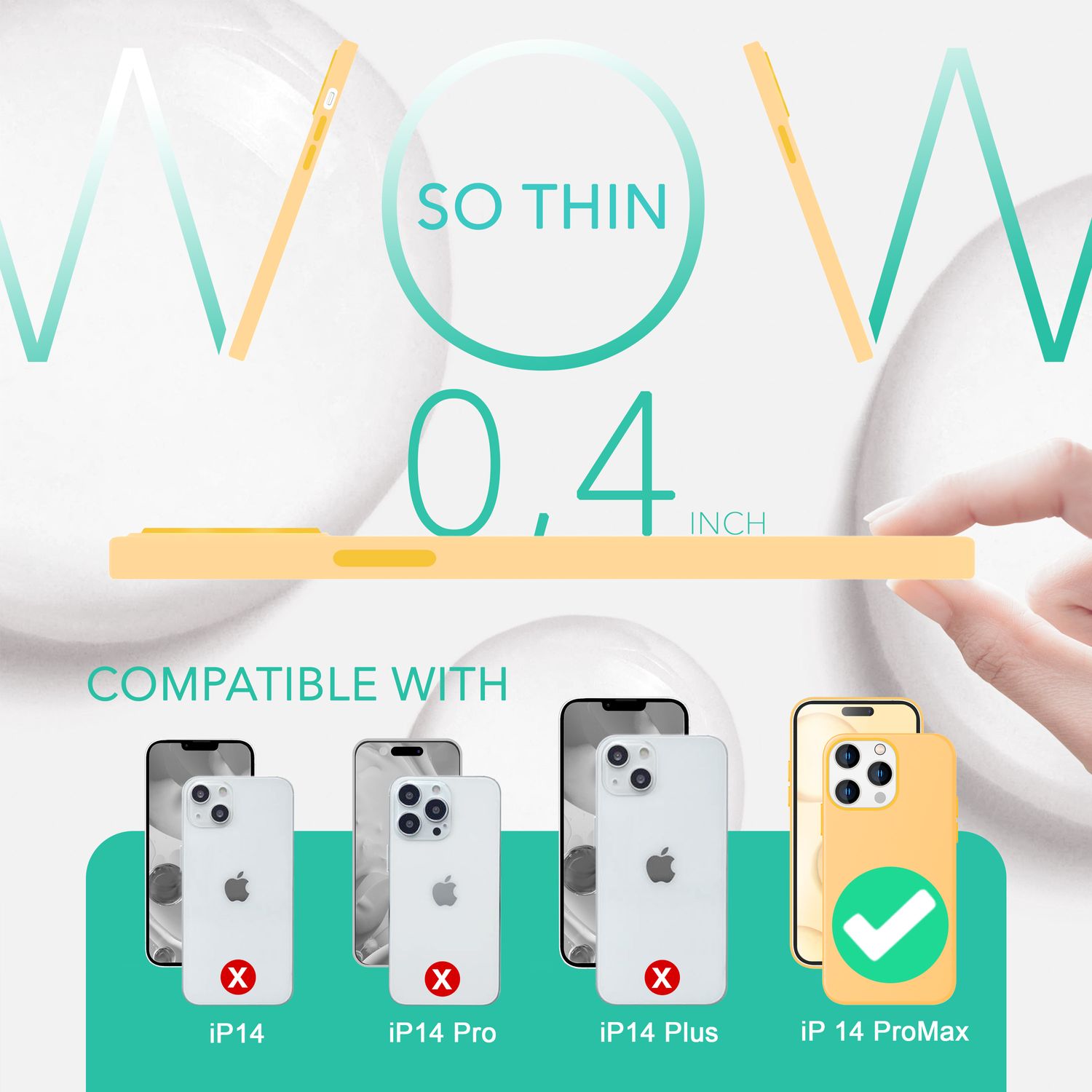 MagSafe Hülle mit 2x Schutz Glas für iPhone 14 Pro Max, Easy Clean Silikon Case Gelb NALIA Protective Hülle