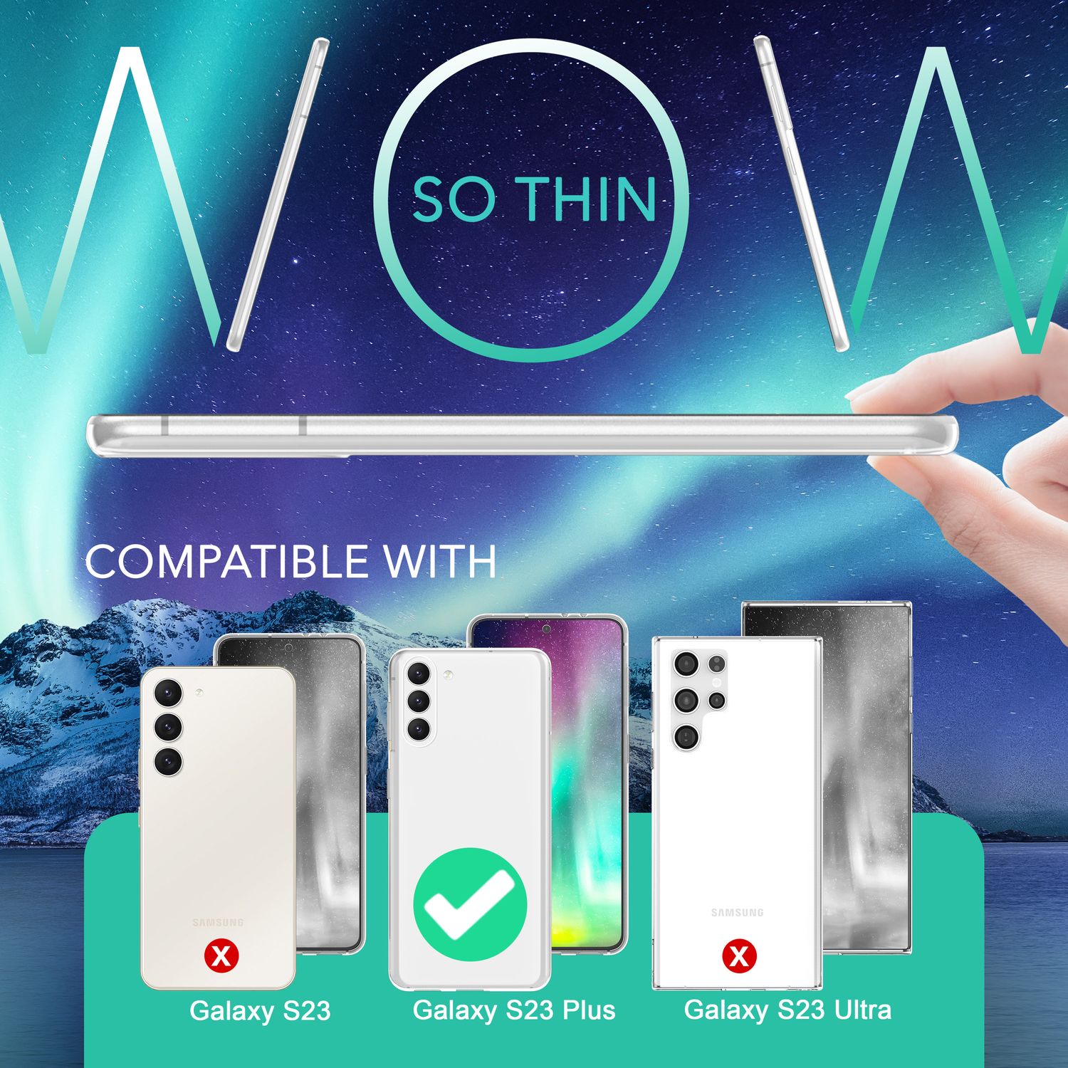 Klare Silikon Hülle für Samsung Galaxy S23 Plus, 2x Displayschutz & Kameraschutz Default Title NALIA Transparente Hülle