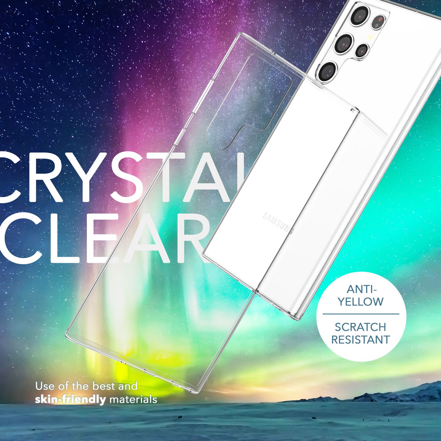 Klare Silikon Hülle für Samsung Galaxy S23 Ultra 2x Displayschutz & Kameraschutz Default Title NALIA Transparente Hülle