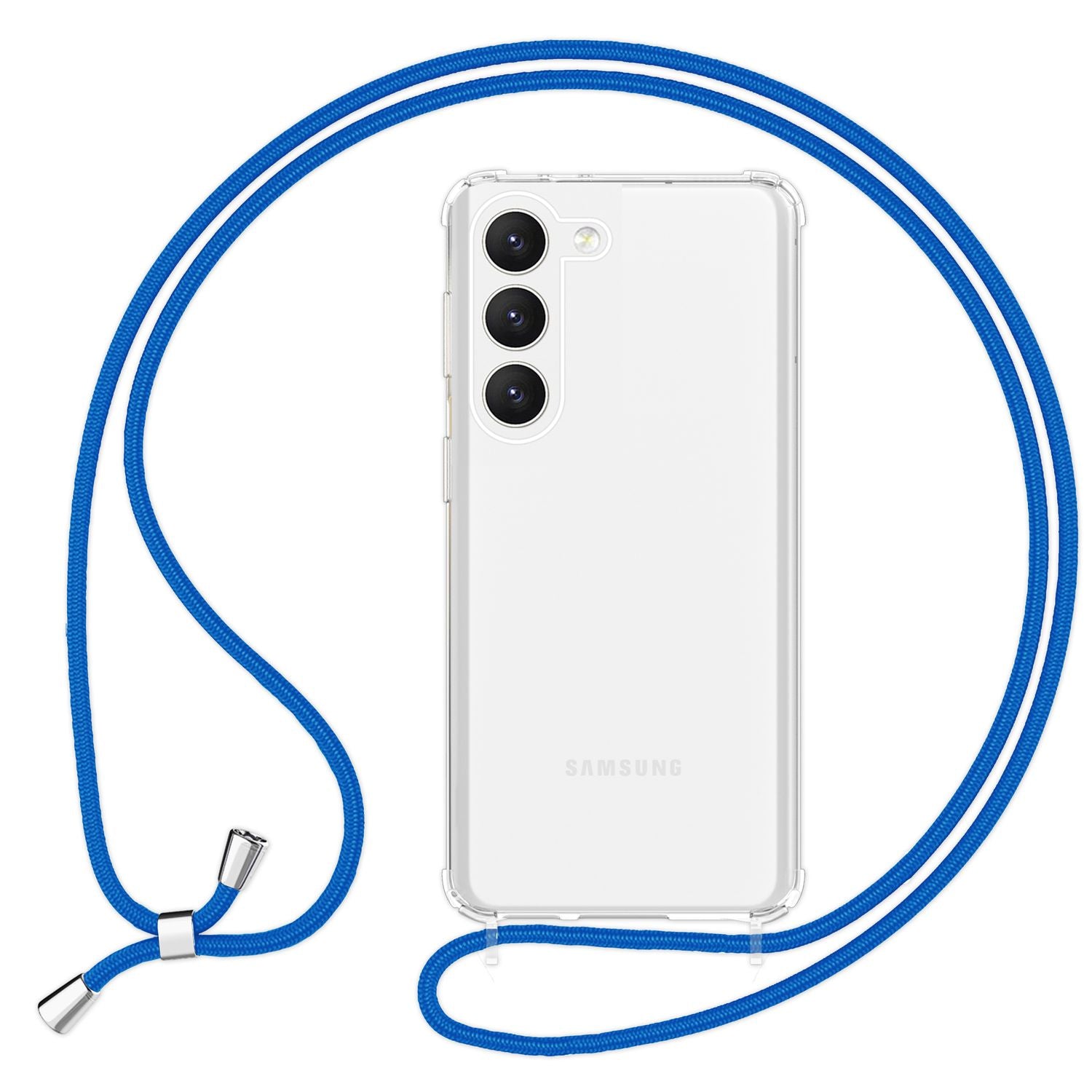 Klare Hülle mit Kette zum Umhängen für Samsung Galaxy S23 Plus