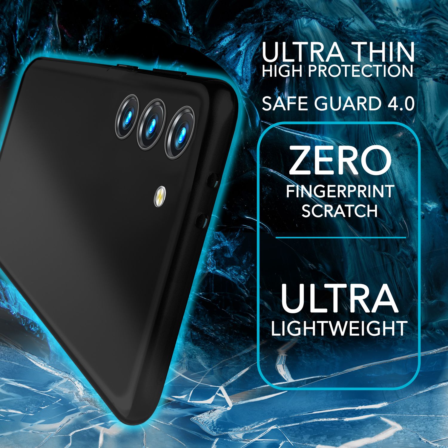 Matte Handy Hülle 0,3mm Dünn für Samsung Galaxy S23, 2x Displayschutz Schwarz NALIA SlimFit Hülle