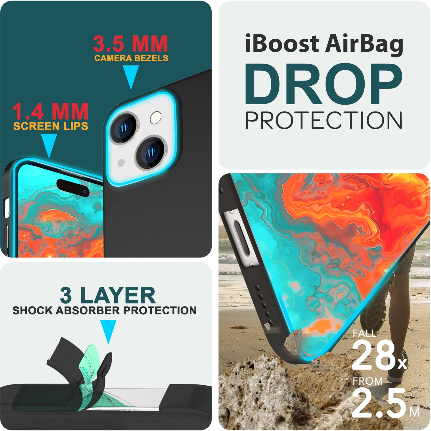 Dünne 0,5mm Hülle für iPhone 15 Hard Case Matt Ultra Slim Handyhülle Schutzhülle Schwarz NALIA SlimFit Hülle