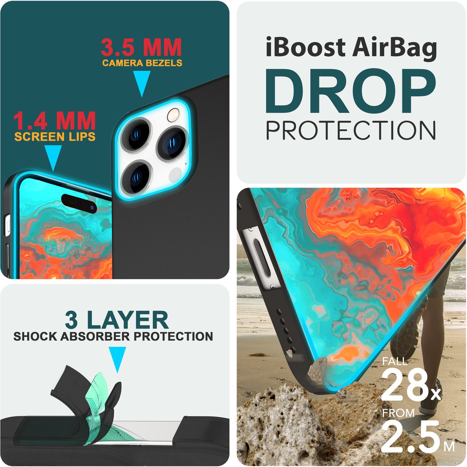 Dünne 0,5mm Hülle für iPhone 15 Pro Hard Case Ultra Slim Handyhülle Schutzhülle Schwarz NALIA SlimFit Hülle