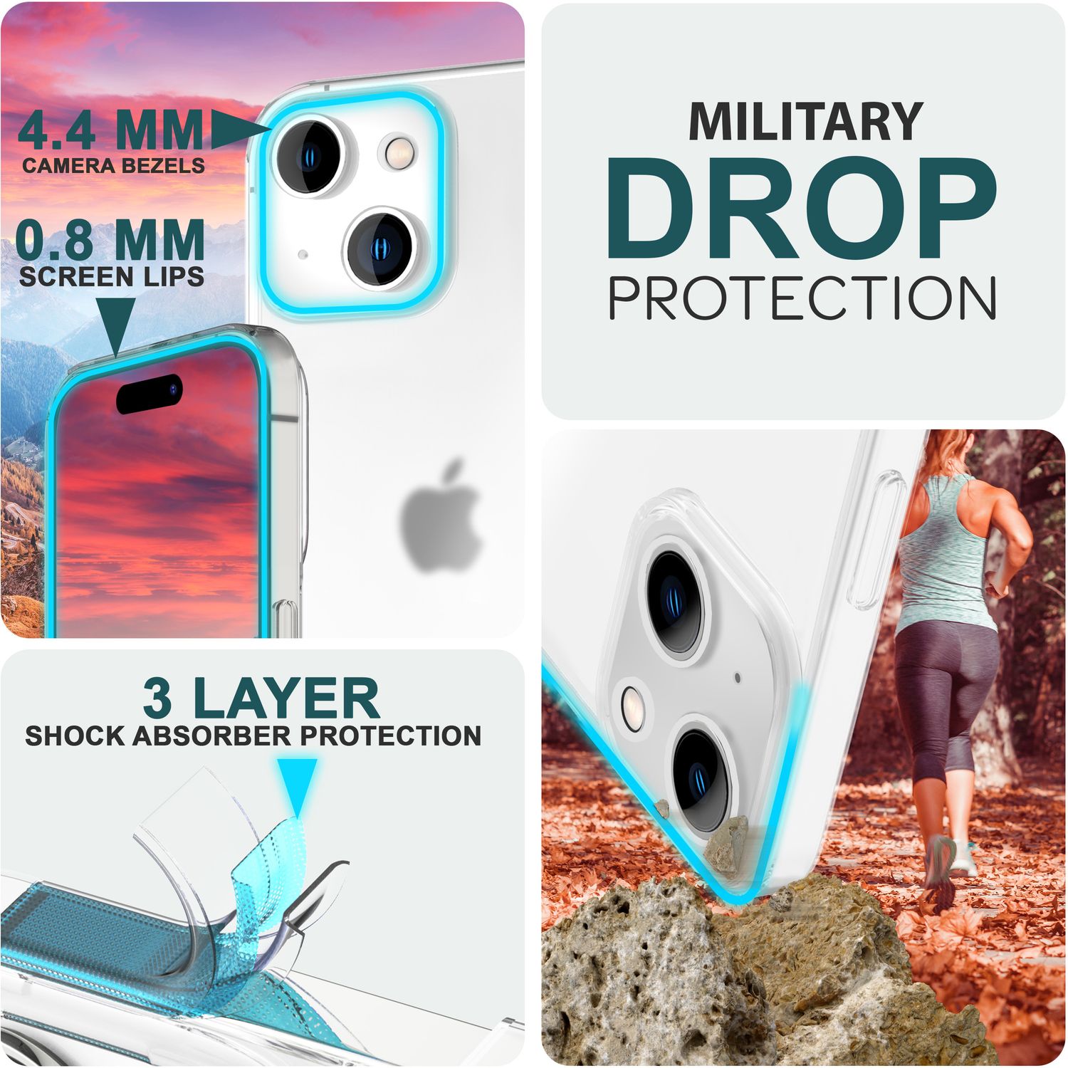 Ultra Dünne 0,3mm Hülle für iPhone 15 Plus Matt Slim Case Handyhülle Schutzhülle Weiß NALIA SlimFit Hülle