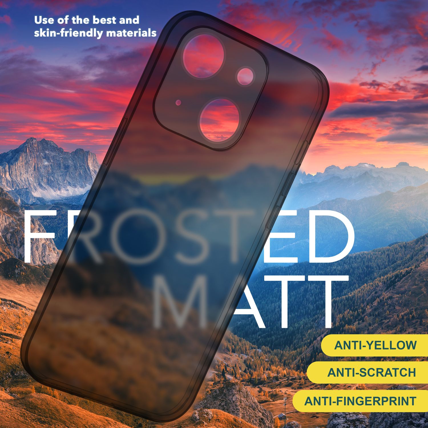 Ultra Dünne 0,3mm Hülle für iPhone 15 Plus Matt Slim Case Handyhülle Schutzhülle Schwarz NALIA SlimFit Hülle