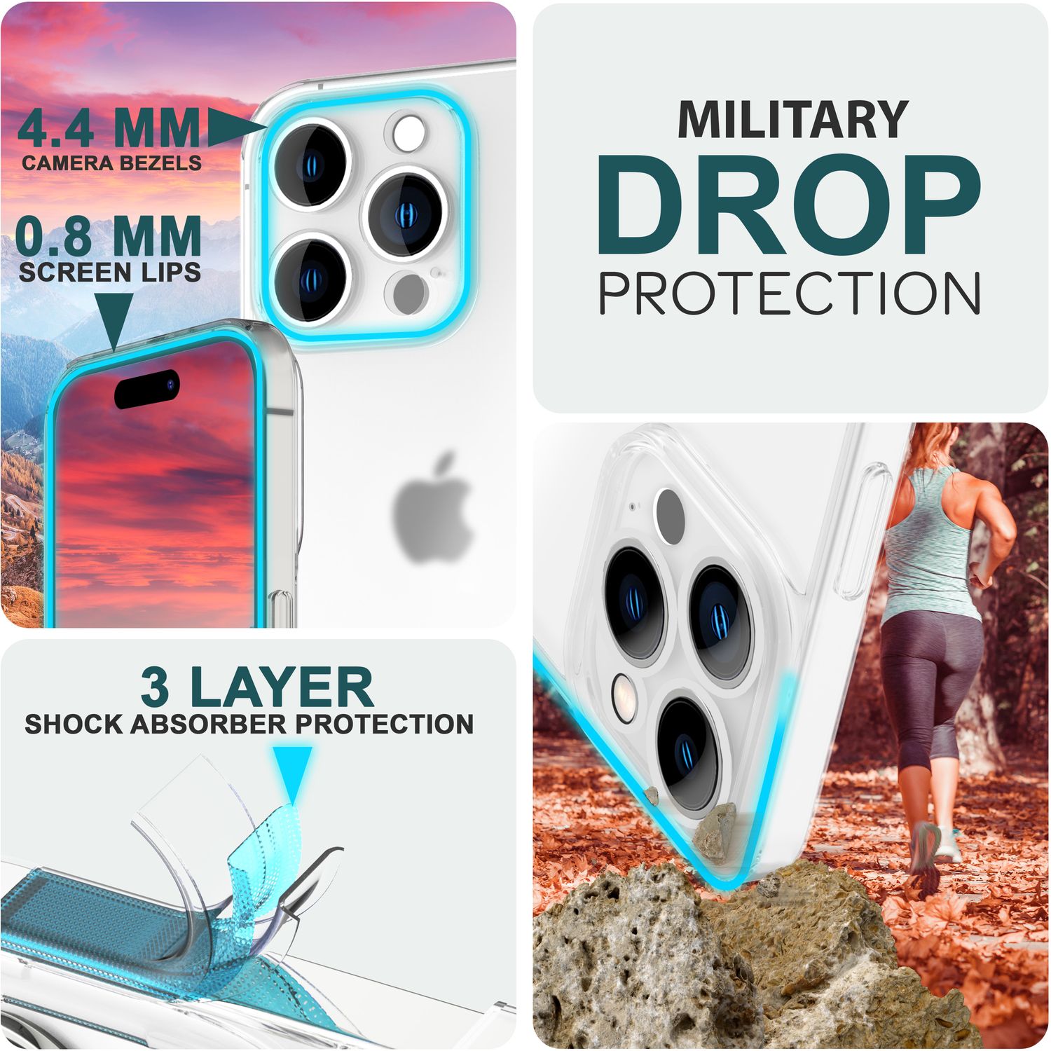 Ultra Dünne 0,3mm Hülle für iPhone 15 Pro Matt Slim Case Handyhülle Schutzhülle Weiß NALIA SlimFit Hülle