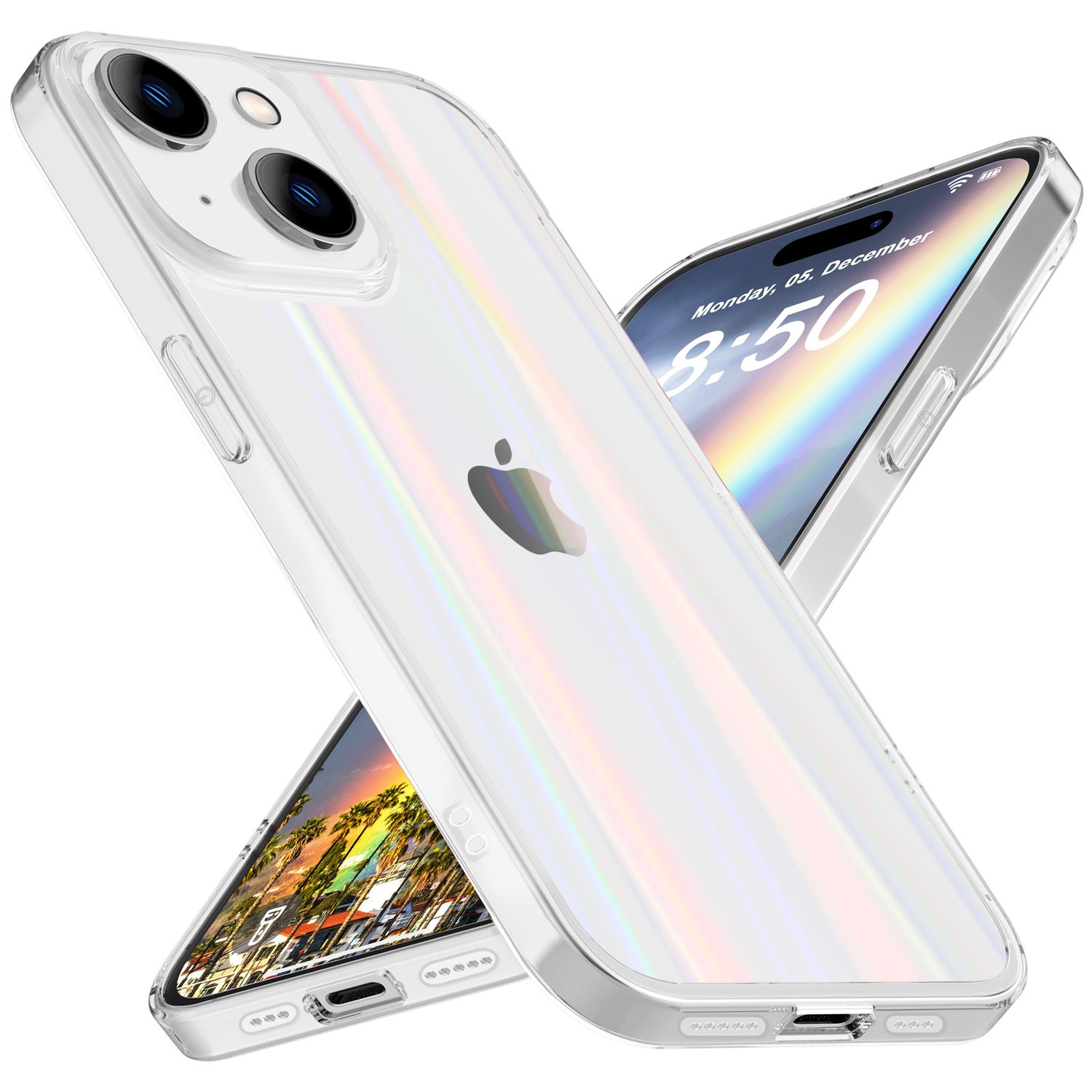 Hülle aus Glas für iPhone 15 Plus Regenbogen Handyhülle Klar Schutz Hard Case Default Title NALIA Protective Hülle