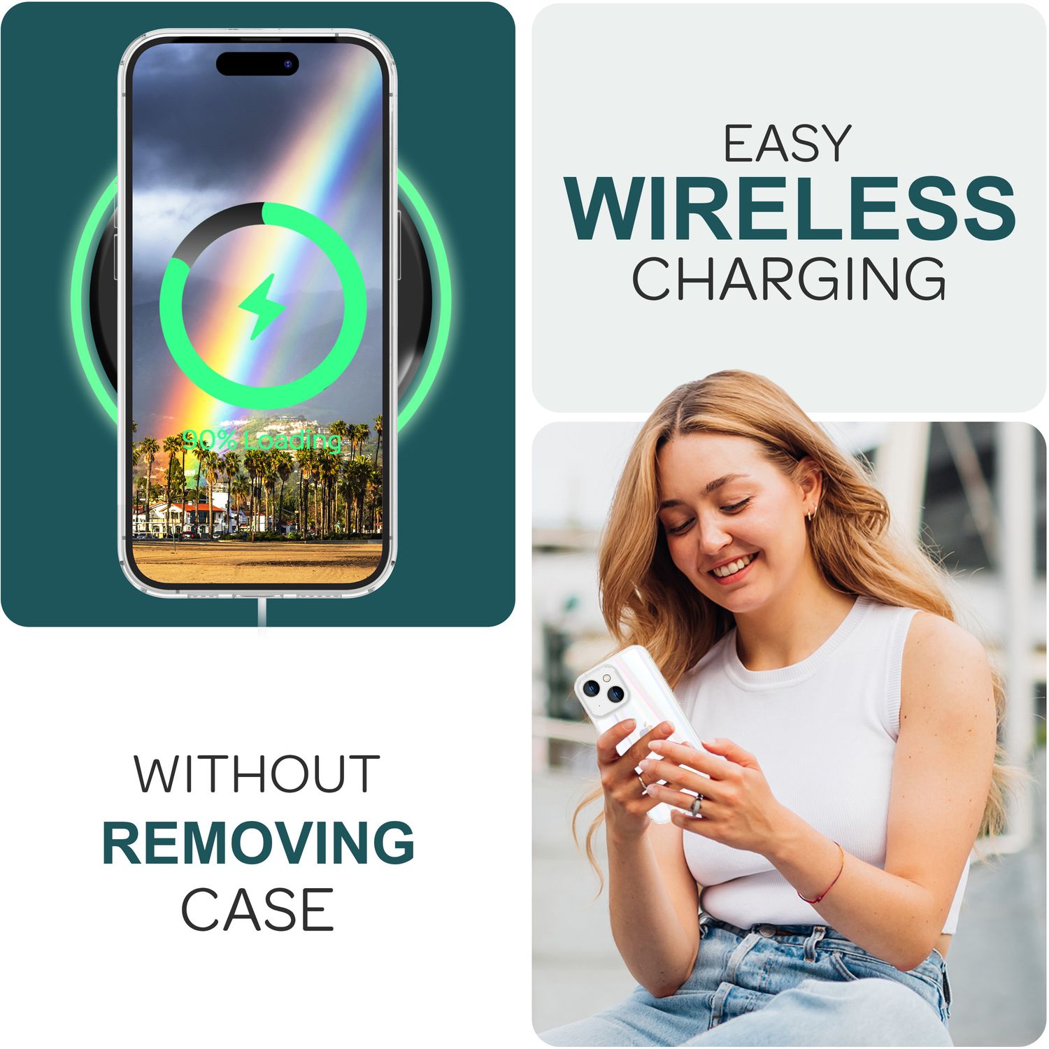 Hülle aus Glas für iPhone 15 Plus Regenbogen Handyhülle Klar Schutz Hard Case Default Title NALIA Protective Hülle