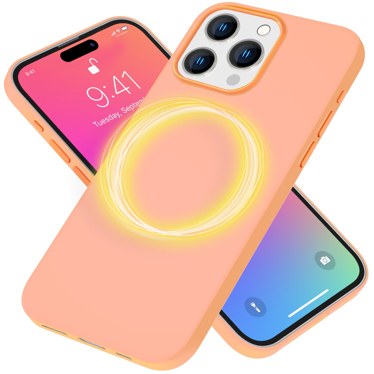 MagSafe Hülle für iPhone 15 Pro Liquid Silikon Handyhülle Magnet Cover Schutz