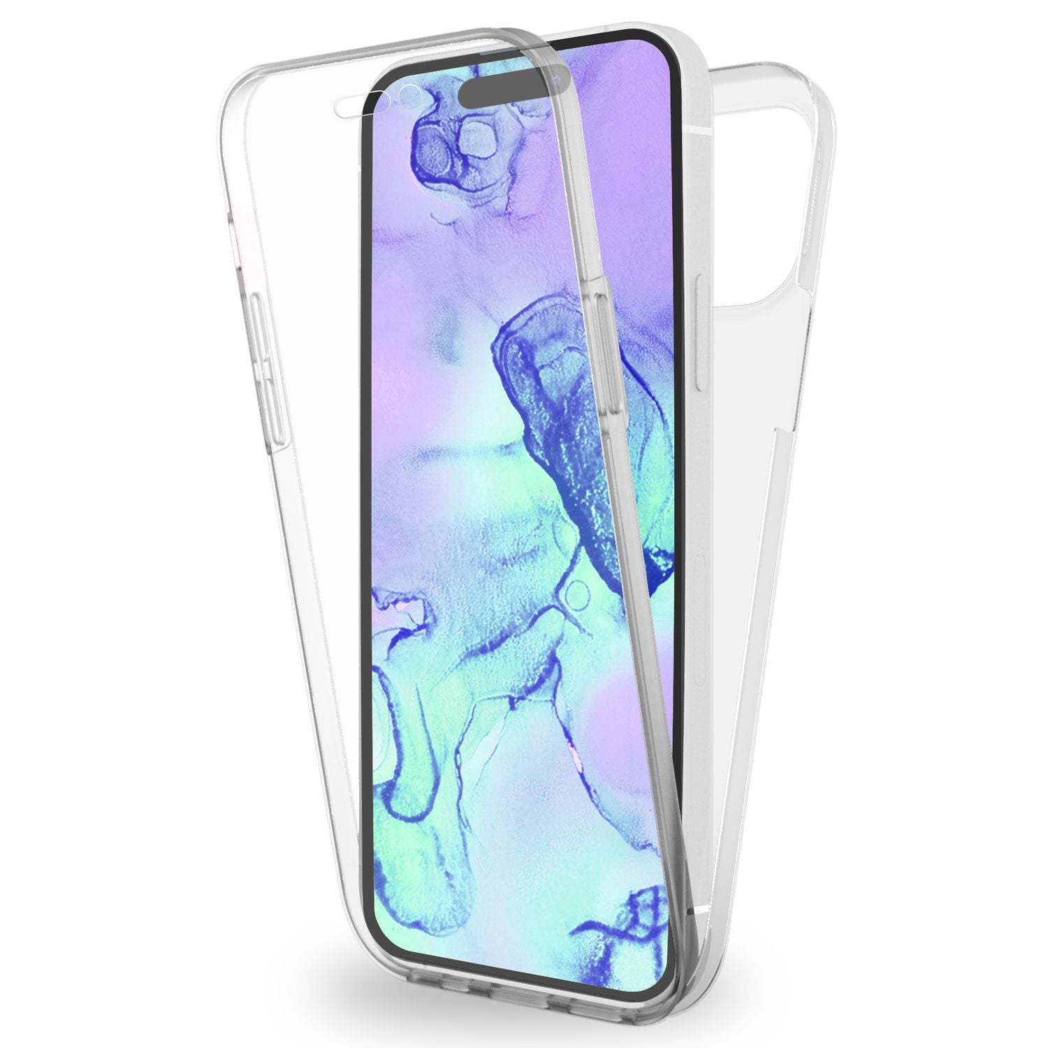 Hülle 360° für iPhone 15 Plus Klar Full Cover Handyhülle Schutz Tasche Etui Case Default Title NALIA Transparente Hülle