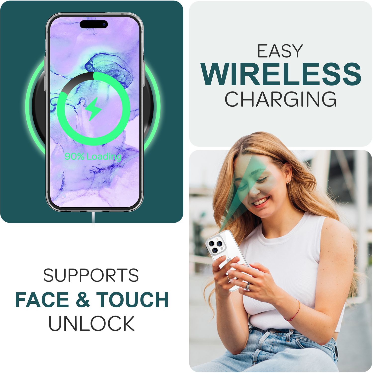 Hülle 360° für iPhone 15 Pro Klar Full Cover Handyhülle Schutz Tasche Etui Case