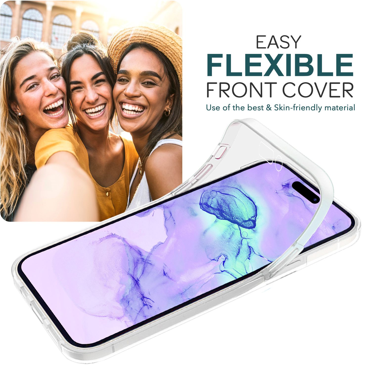 Hülle 360° für iPhone 15 Pro Max Klar Full Cover Handyhülle Schutz Tasche Case Default Title NALIA Transparente Hülle