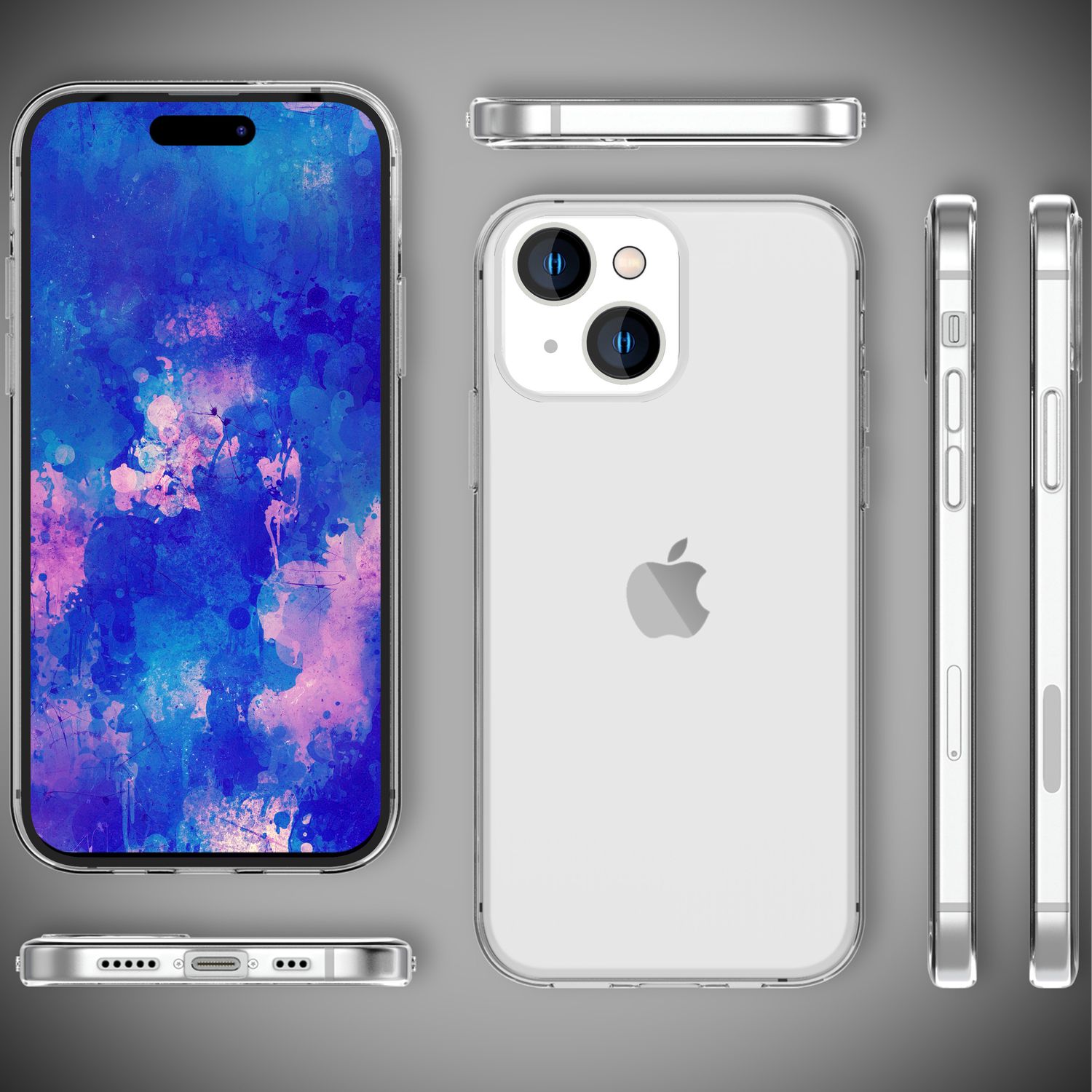 Klare Hülle für iPhone 15 Plus Clear Case Silikon Handyhülle Schutzhülle Tasche NALIA Transparente Hülle