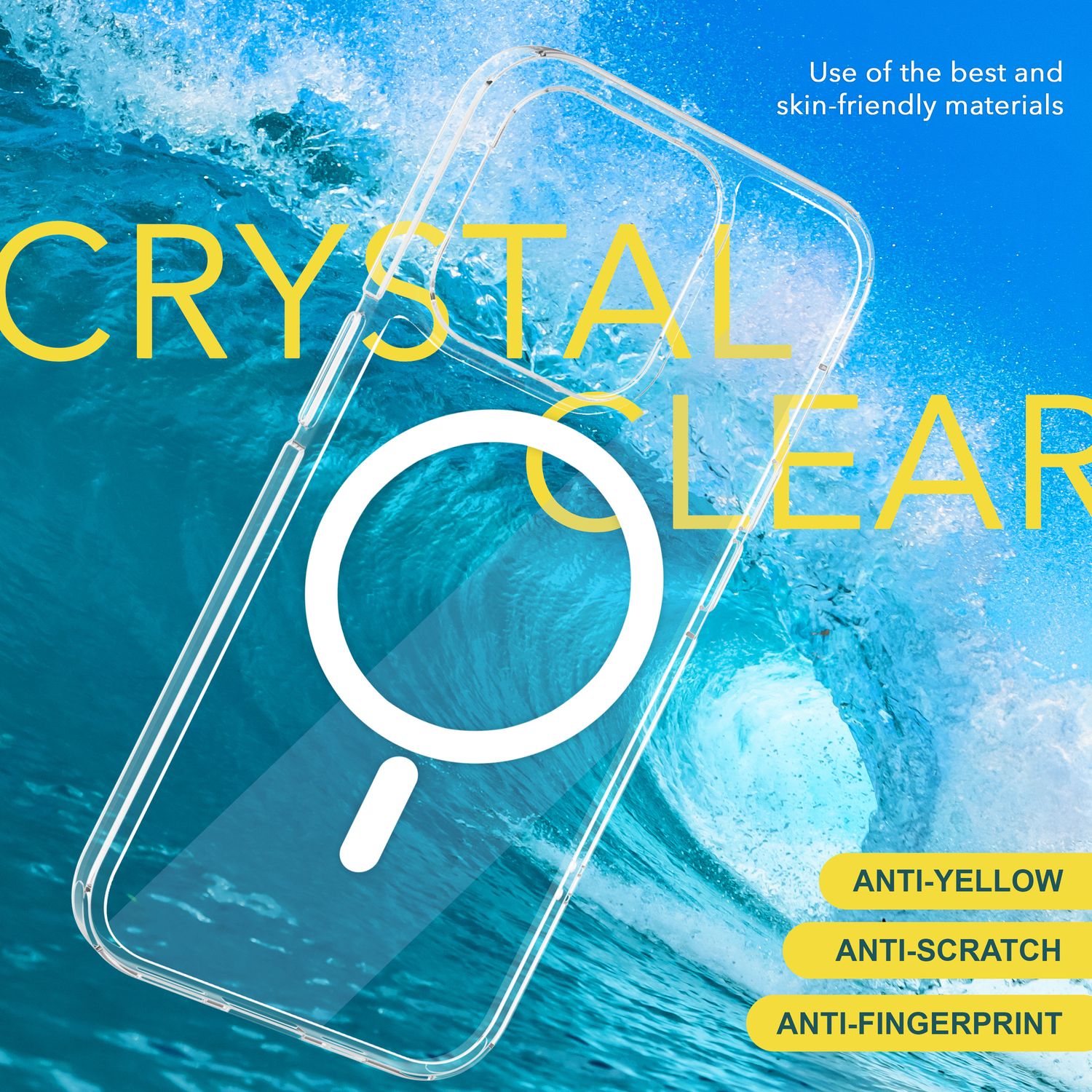 MagSafe Hülle Klar für iPhone 15 Pro Clear Hard Case Schutz Tasche Handyhülle PC NALIA Transparente Hülle