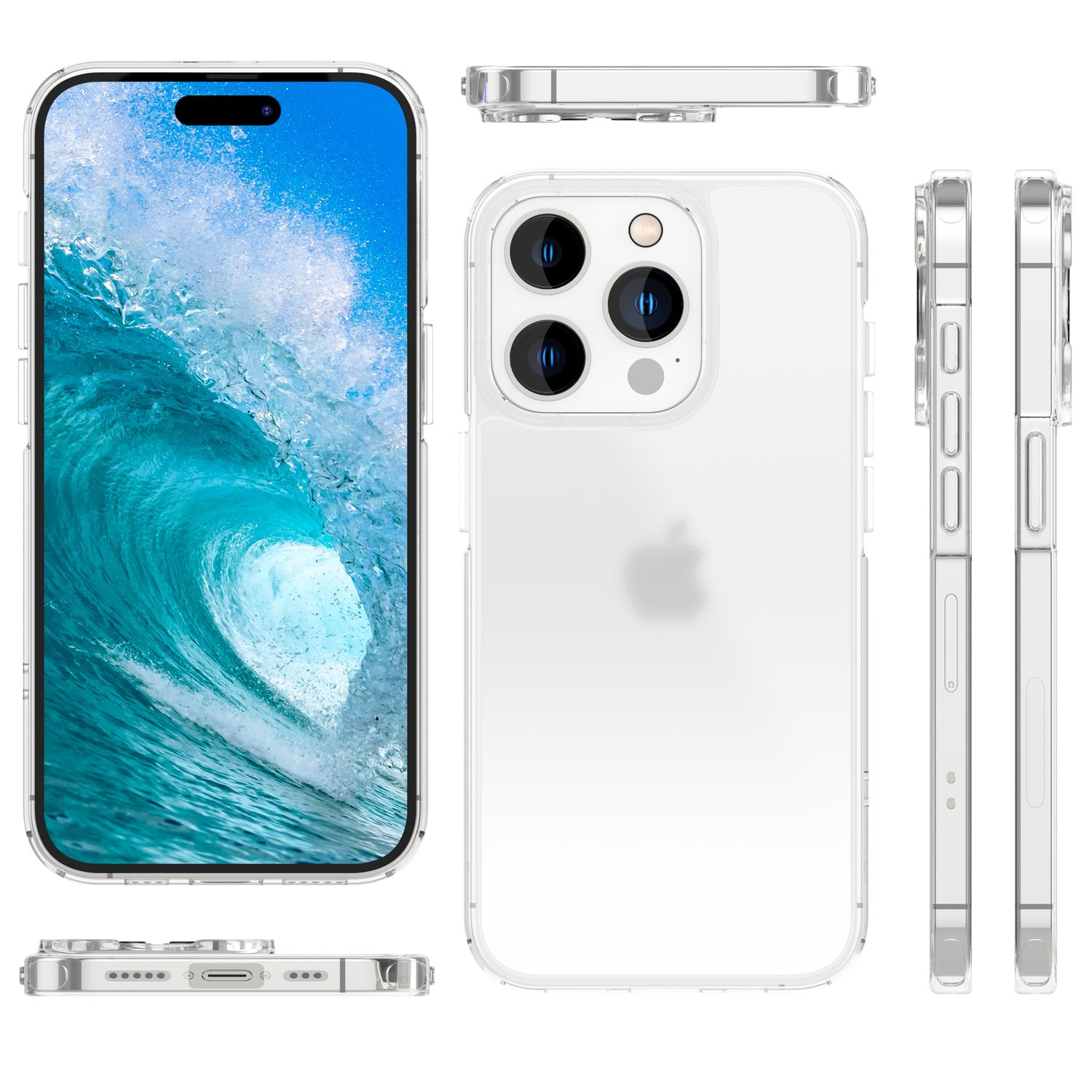 Hülle Matt für iPhone 15 Pro Max Frosted Case Hard Cover Handyhülle Schutzhülle NALIA Transparente Hülle