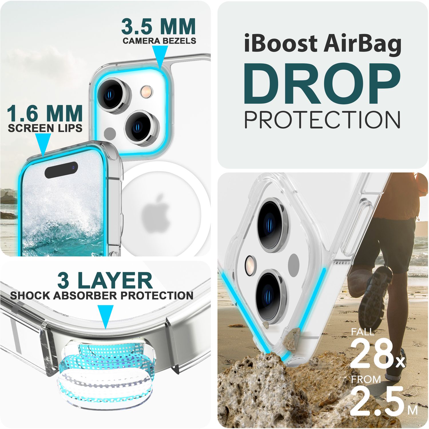 MagSafe Hülle Matt für iPhone 15 Plus Frosted Case Magnet Handyhülle Schutzhülle NALIA Transparente Hülle