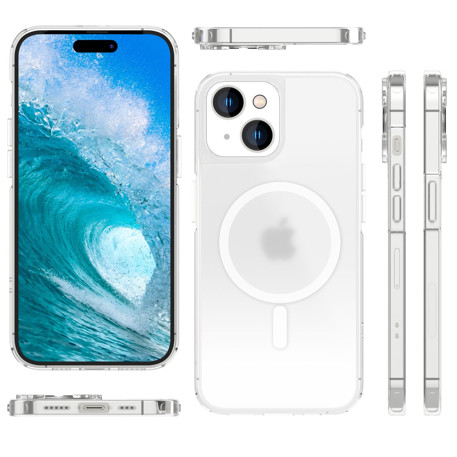 MagSafe Hülle Matt für iPhone 15 Plus Frosted Case Magnet Handyhülle Schutzhülle NALIA Transparente Hülle