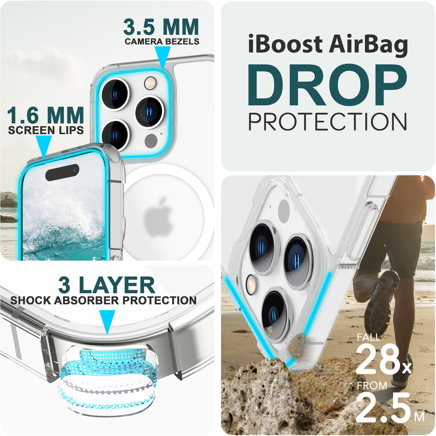 MagSafe Hülle Matt für iPhone 15 Pro Frosted Case Schutzhülle Magnet Handyhülle NALIA Transparente Hülle