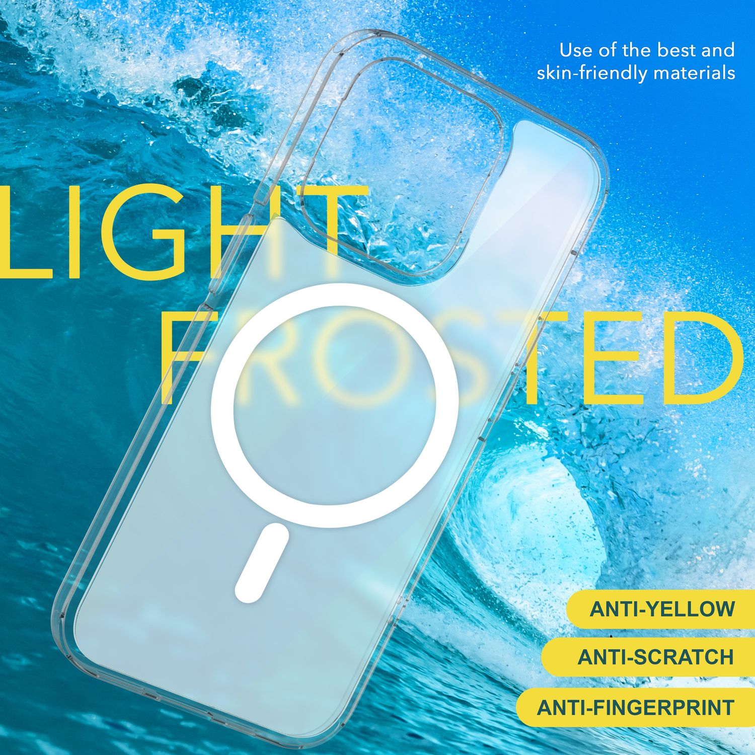 MagSafe Hülle Matt für iPhone 15 Pro Max Frosted Case Magnet Handyhülle Schutz NALIA Transparente Hülle