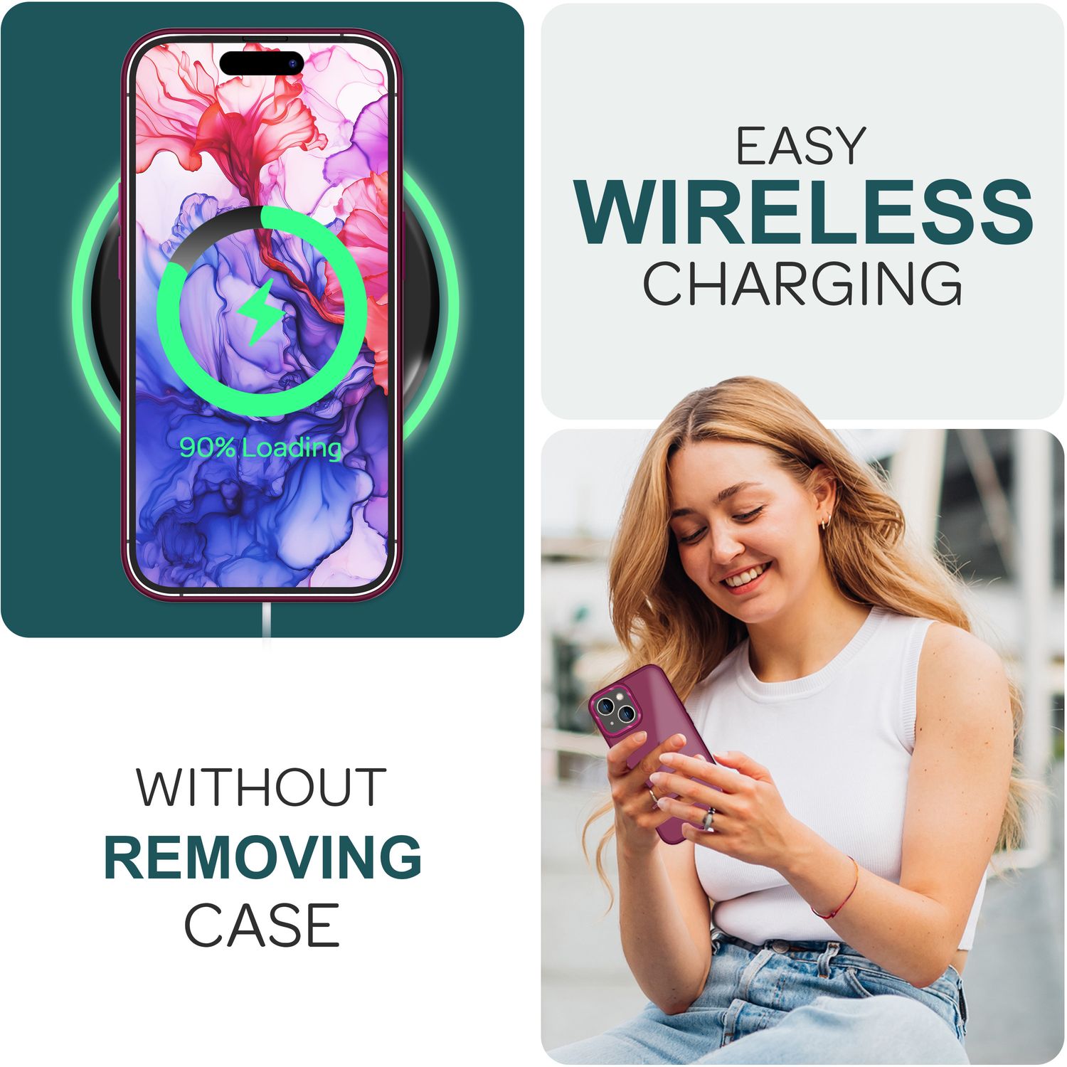 Hybrid Hülle für iPhone 15 Frosted Case Handyhülle Schutz Rand Handy Tasche Etui