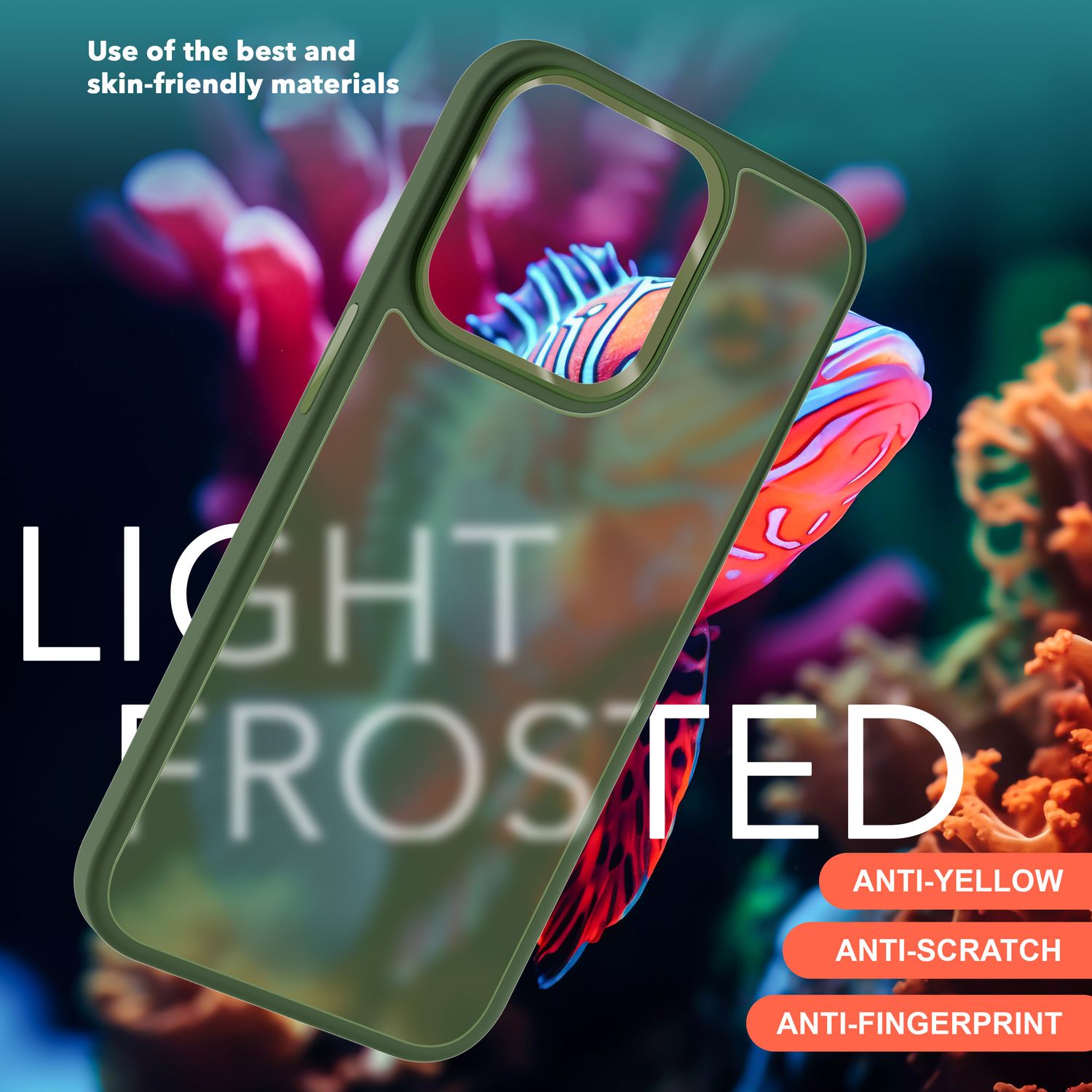 Hybrid Hülle für iPhone 15 Plus Frosted Case Schutz Rand Handyhülle Handy Tasche Dunkel-Grün NALIA Protective Hülle